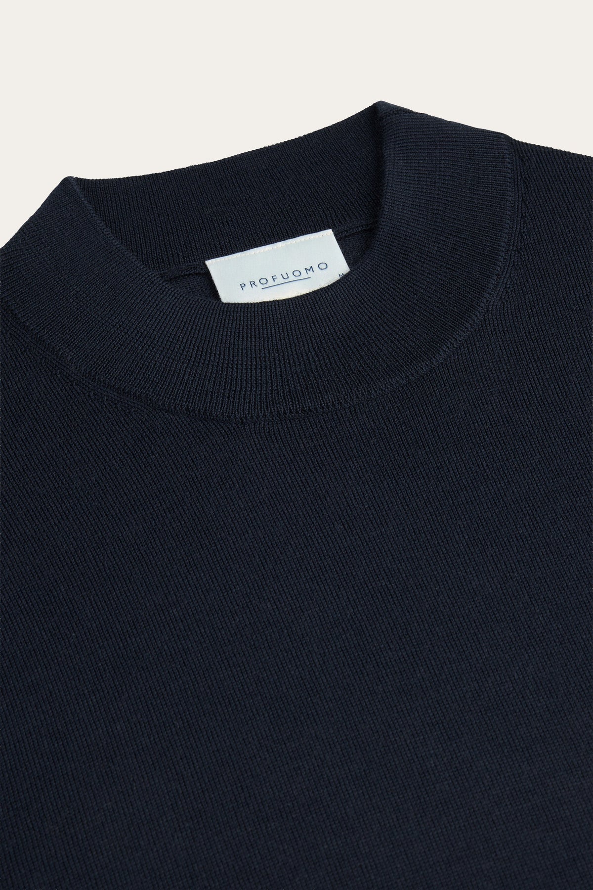Navy merino mockneck