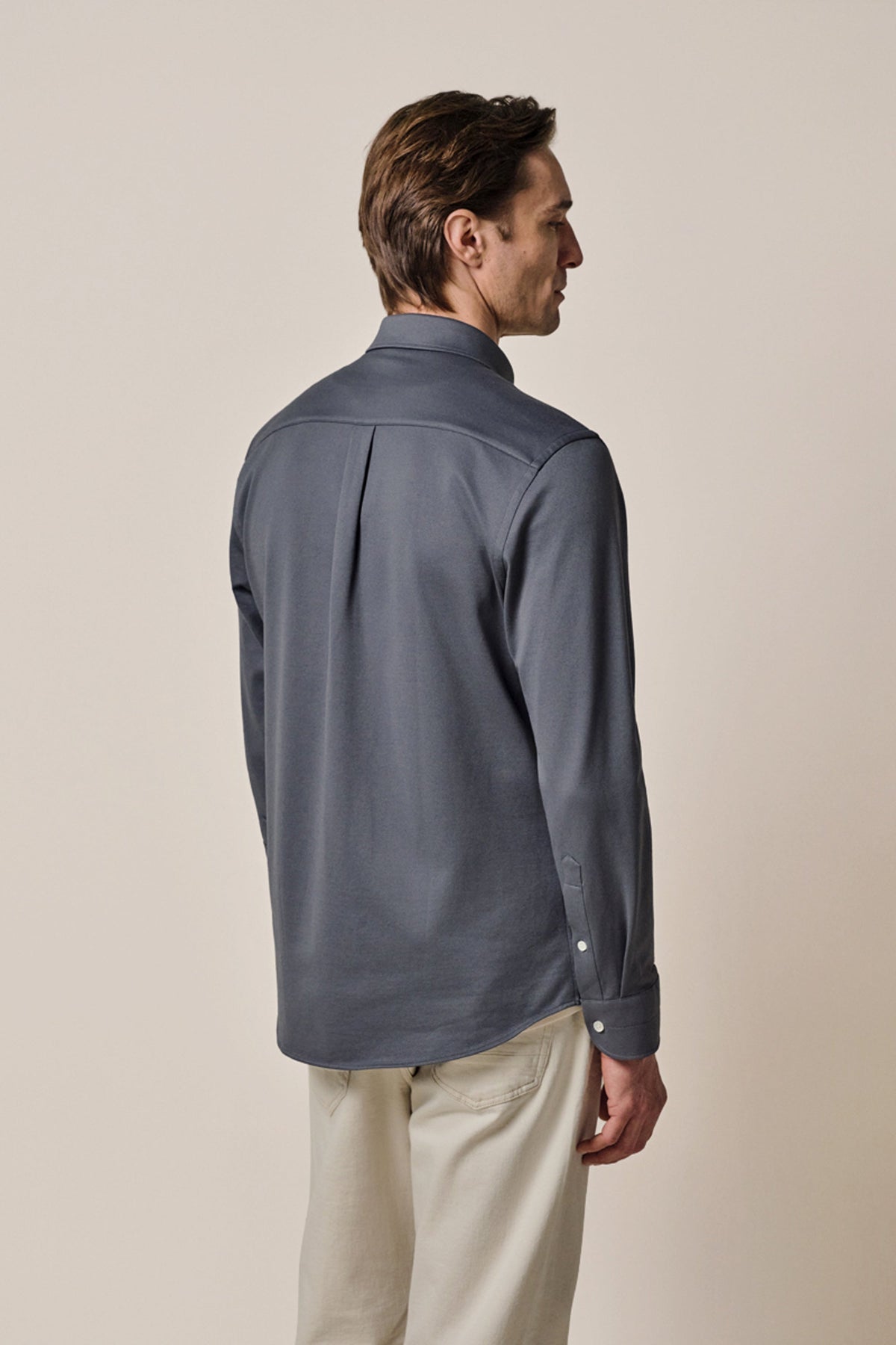 Blauw casual Japanse Knitted overhemd