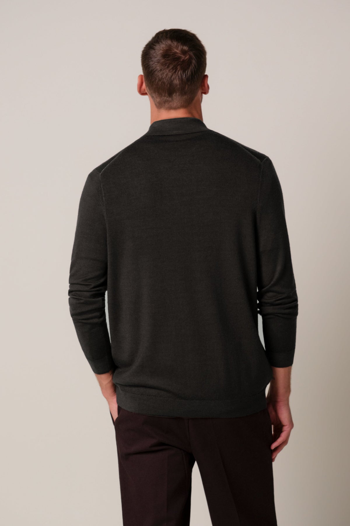 Bruine Garment Dye merino polo