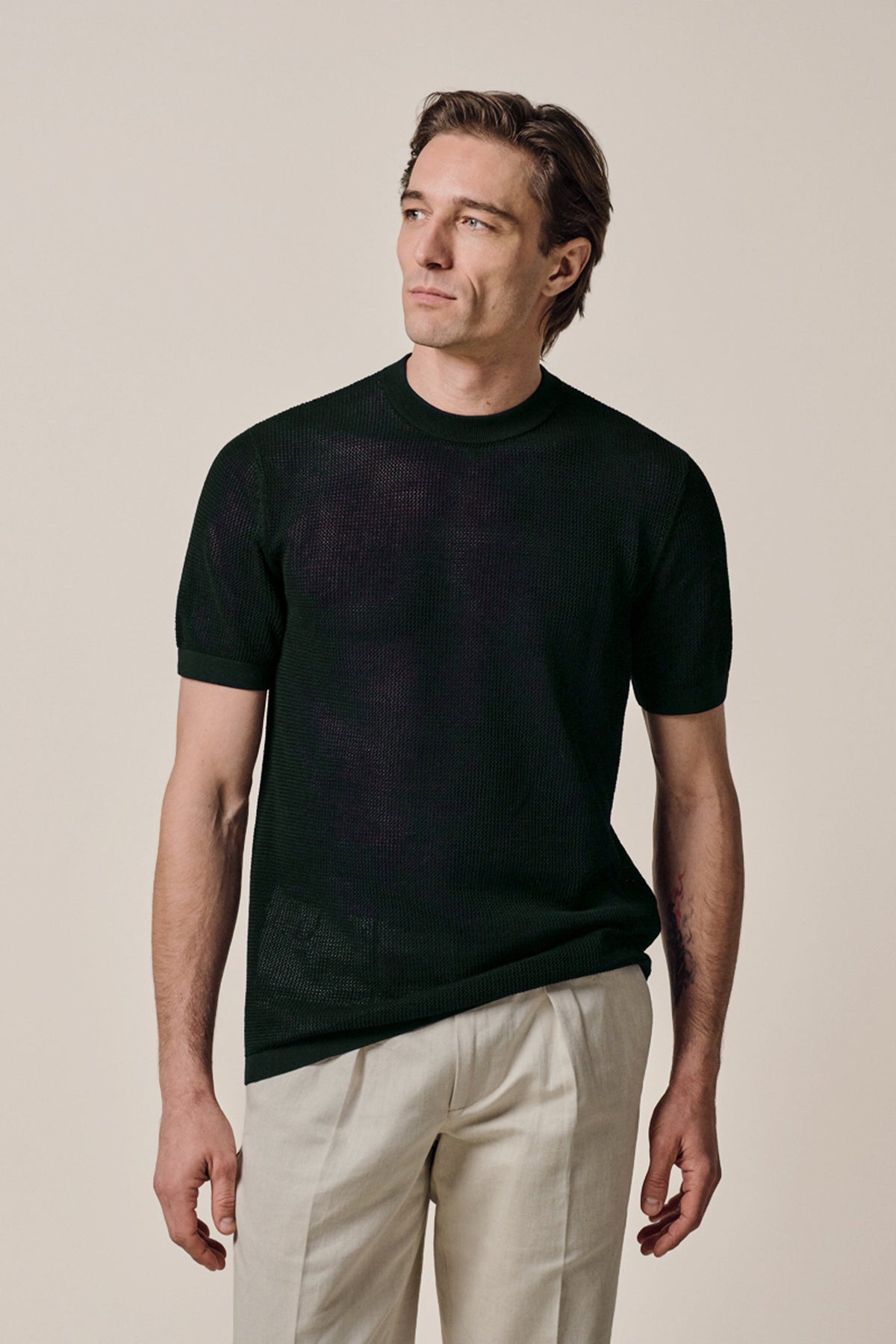 Navy structured Aero Ease T-shirt