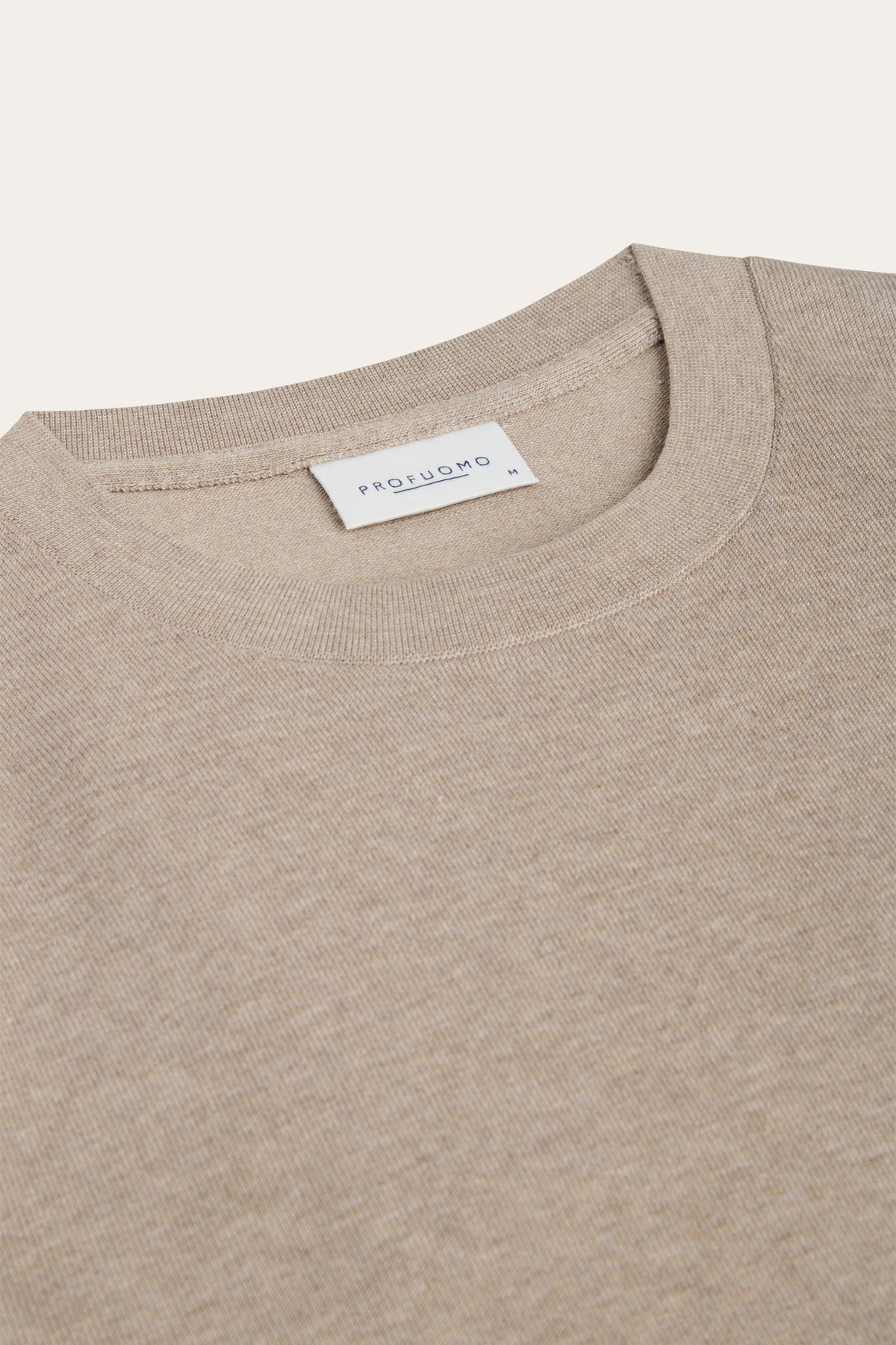 Beige Luxury Basic crewneck