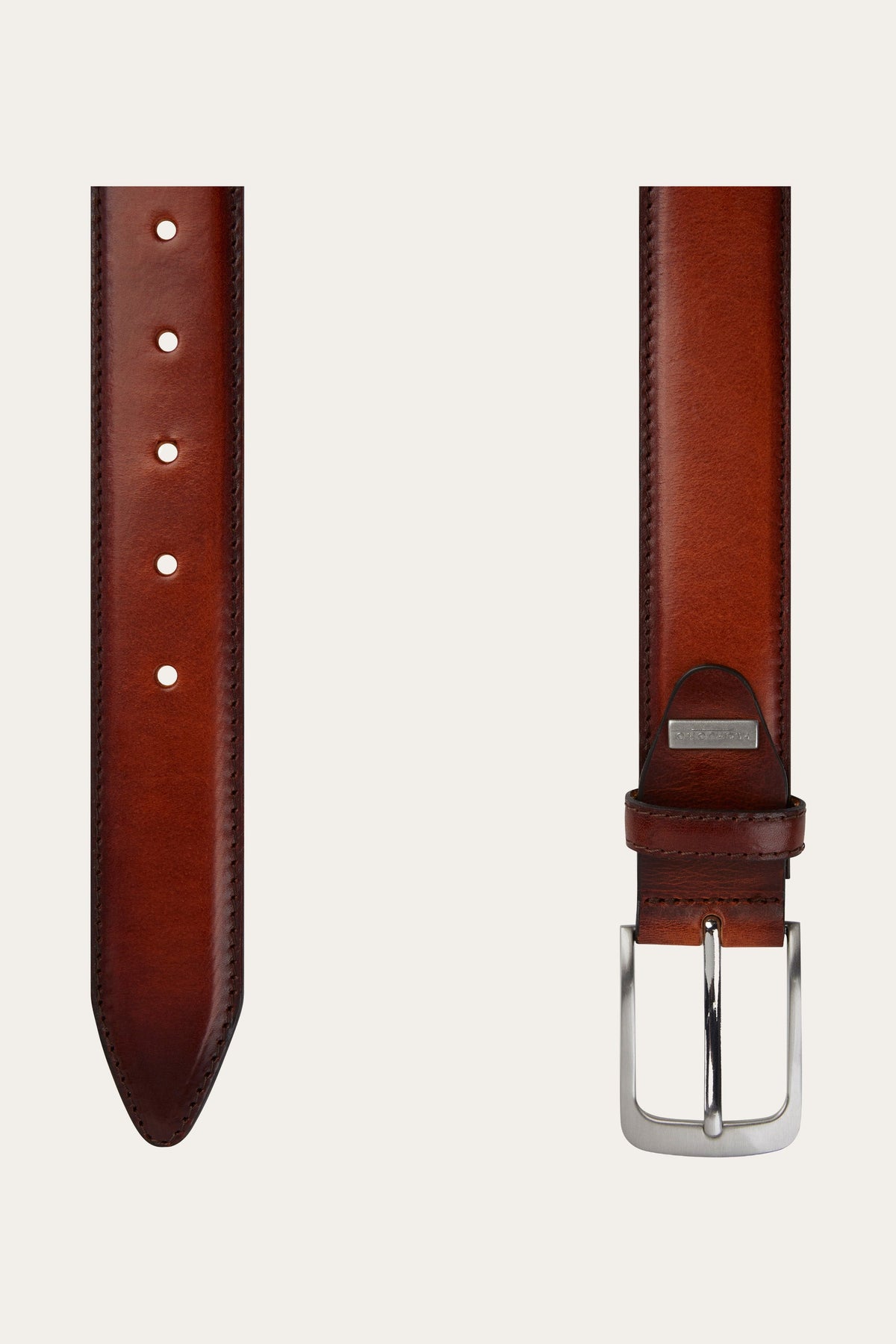 Cognac hand gepoetste riem