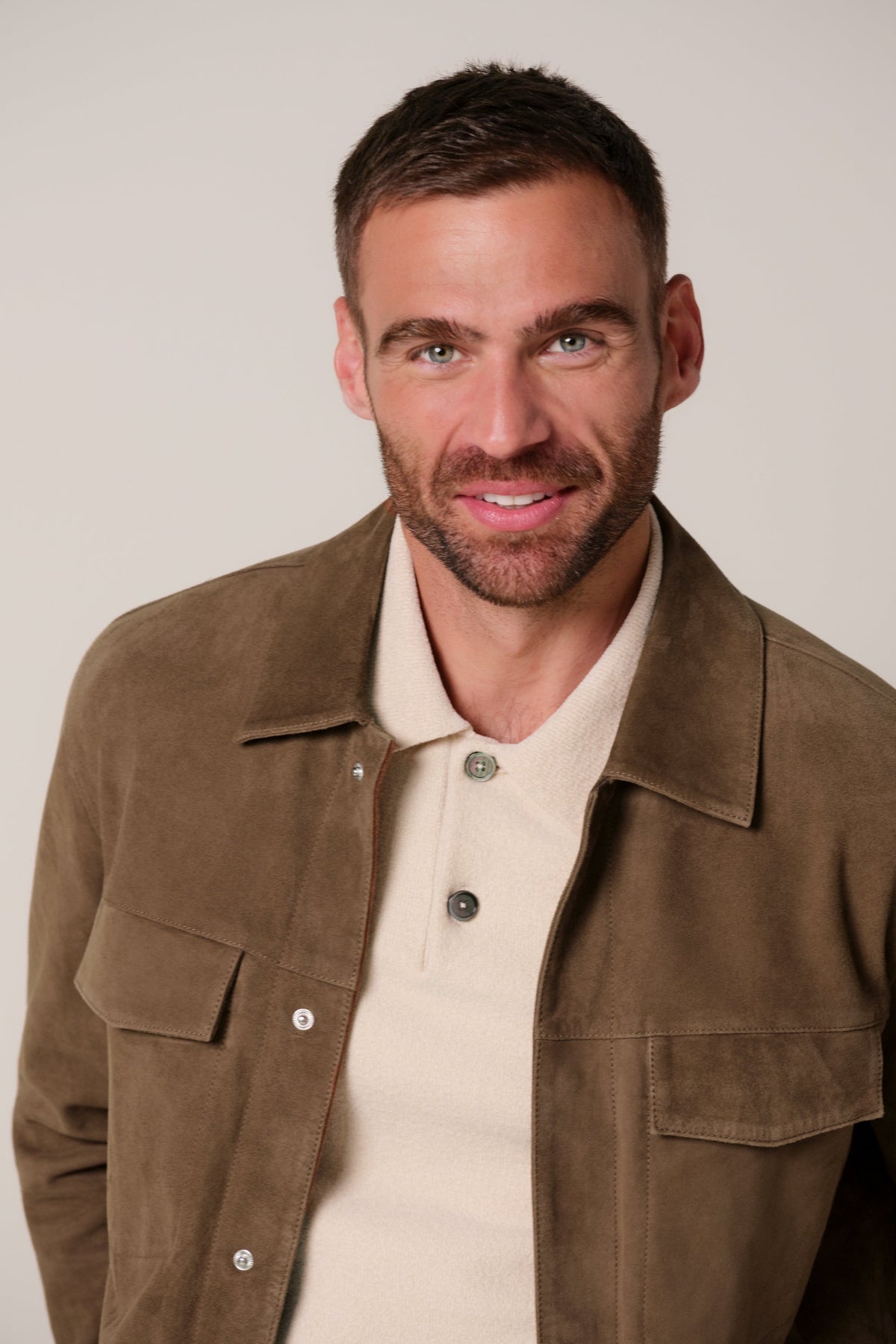 Bruin suede overshirt
