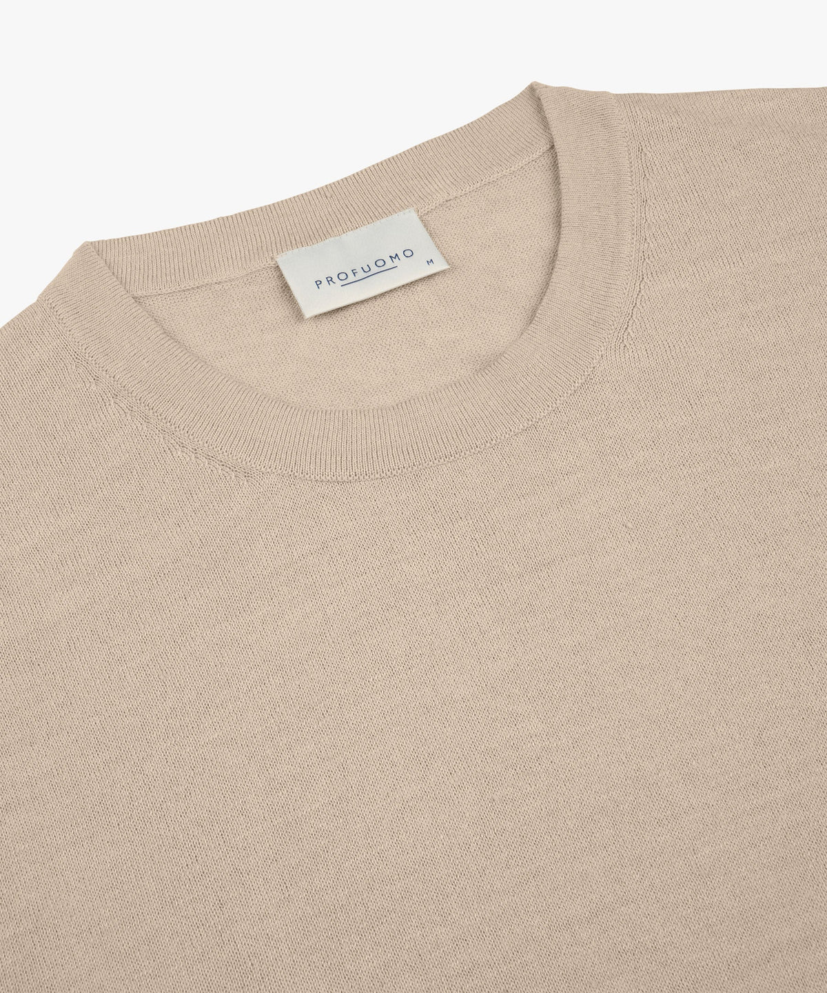 Beige linnen katoenen T-shirt