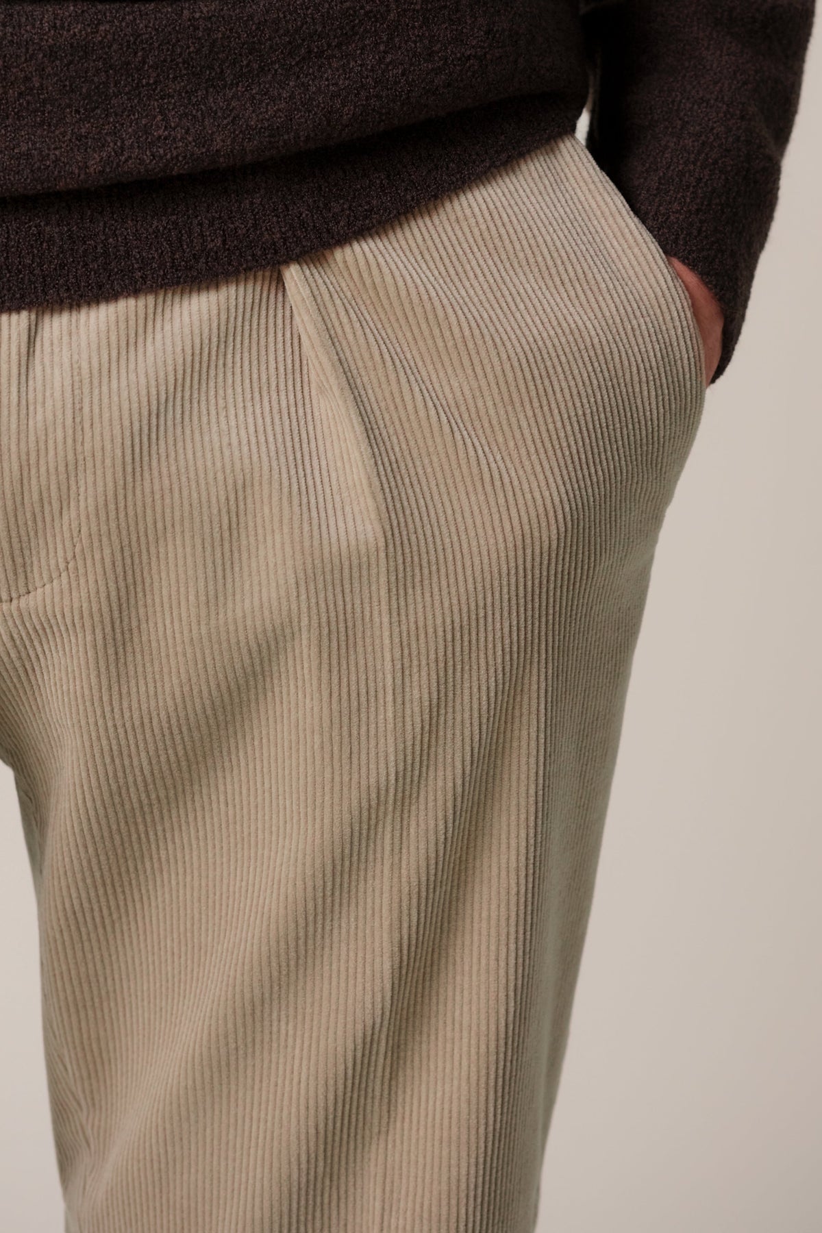 Beige corduroy chino