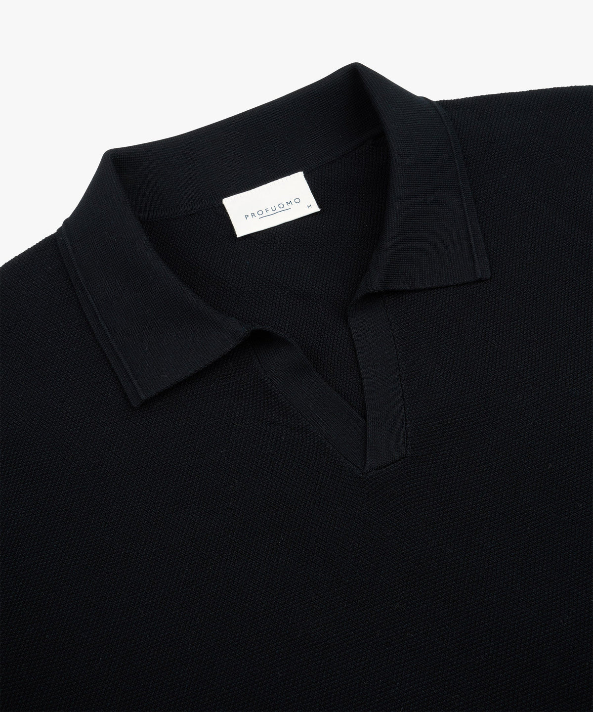 Navy Luxury Basic open kraag polo
