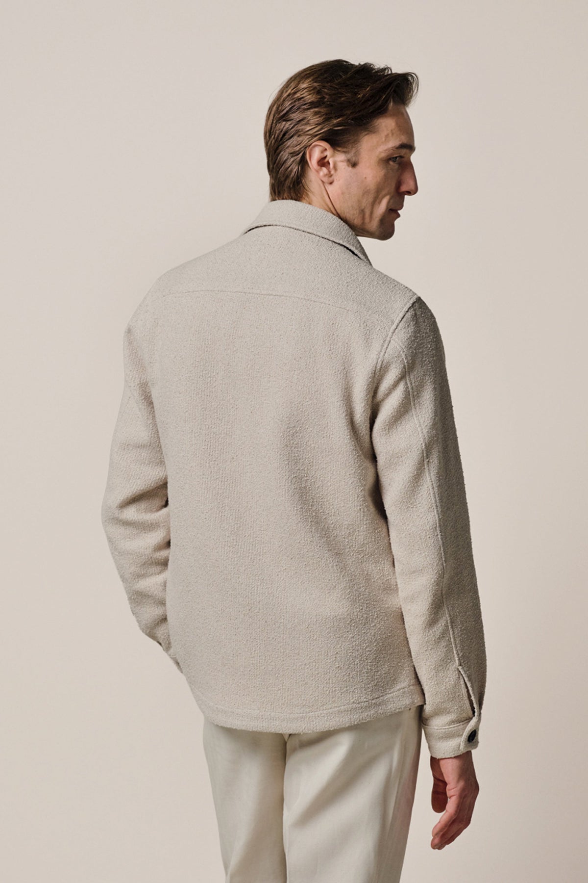 Zand Boucle overshirt