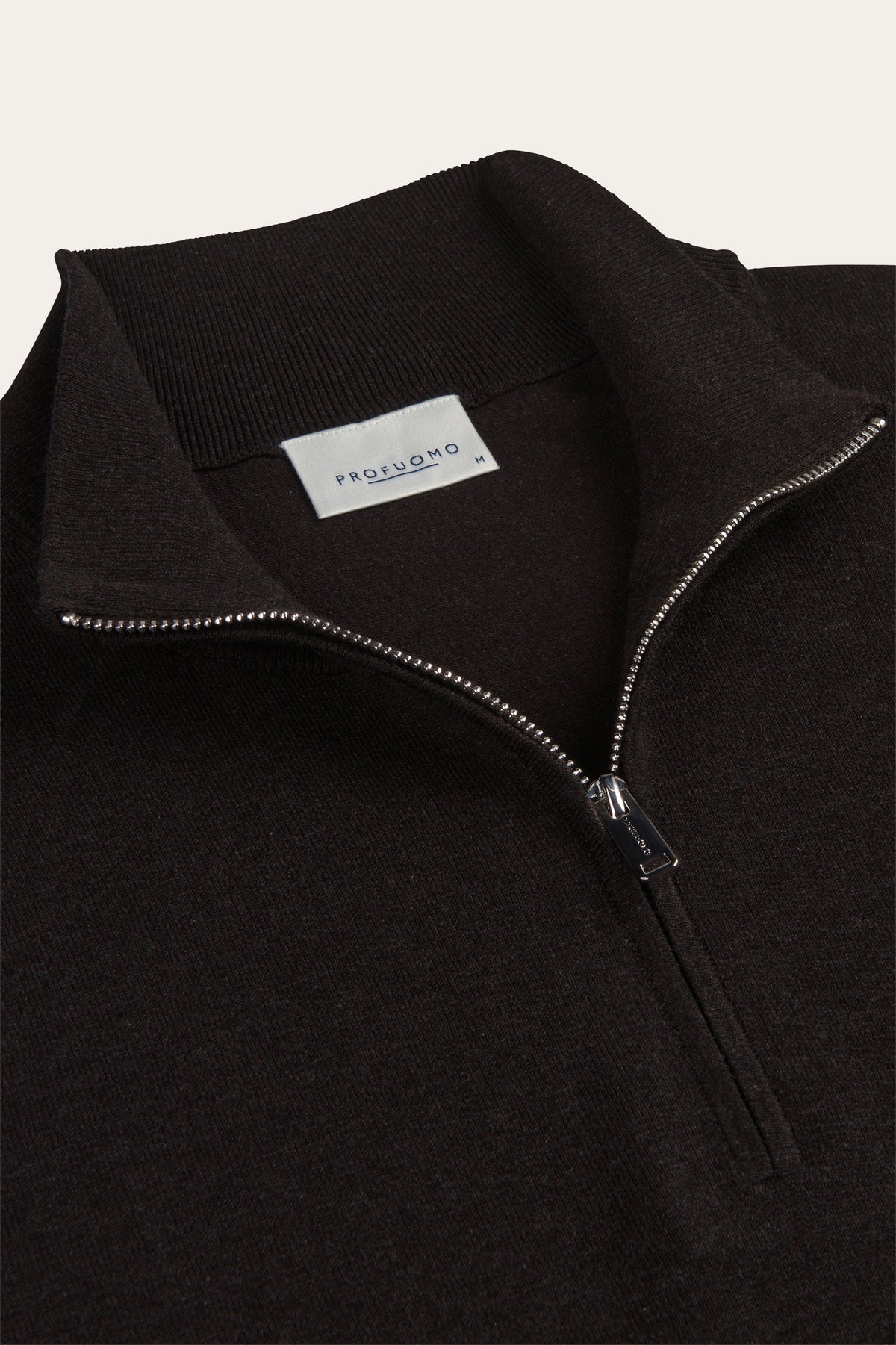Donkerbruine Luxury Basic half zip