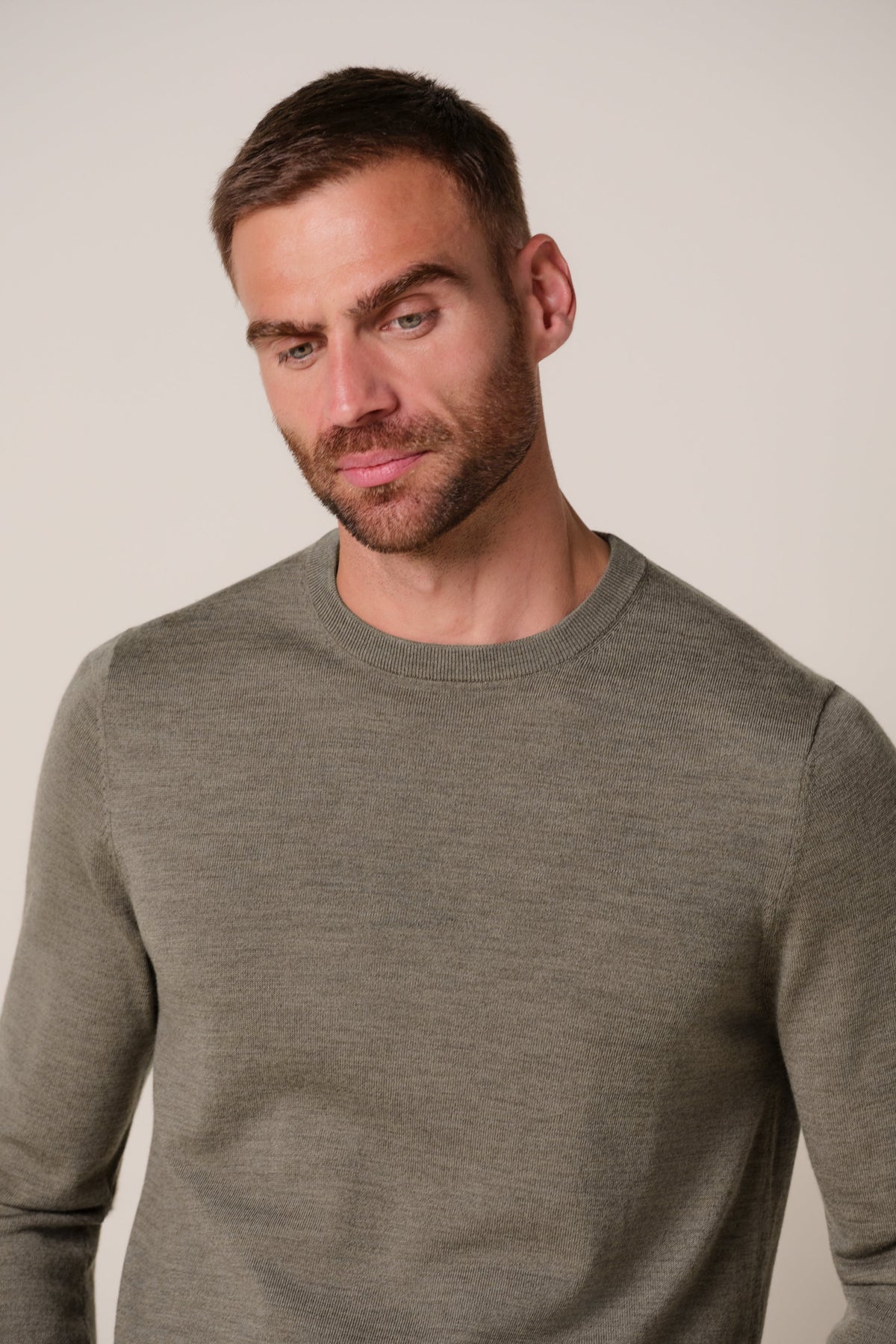 Bruine merino crewneck