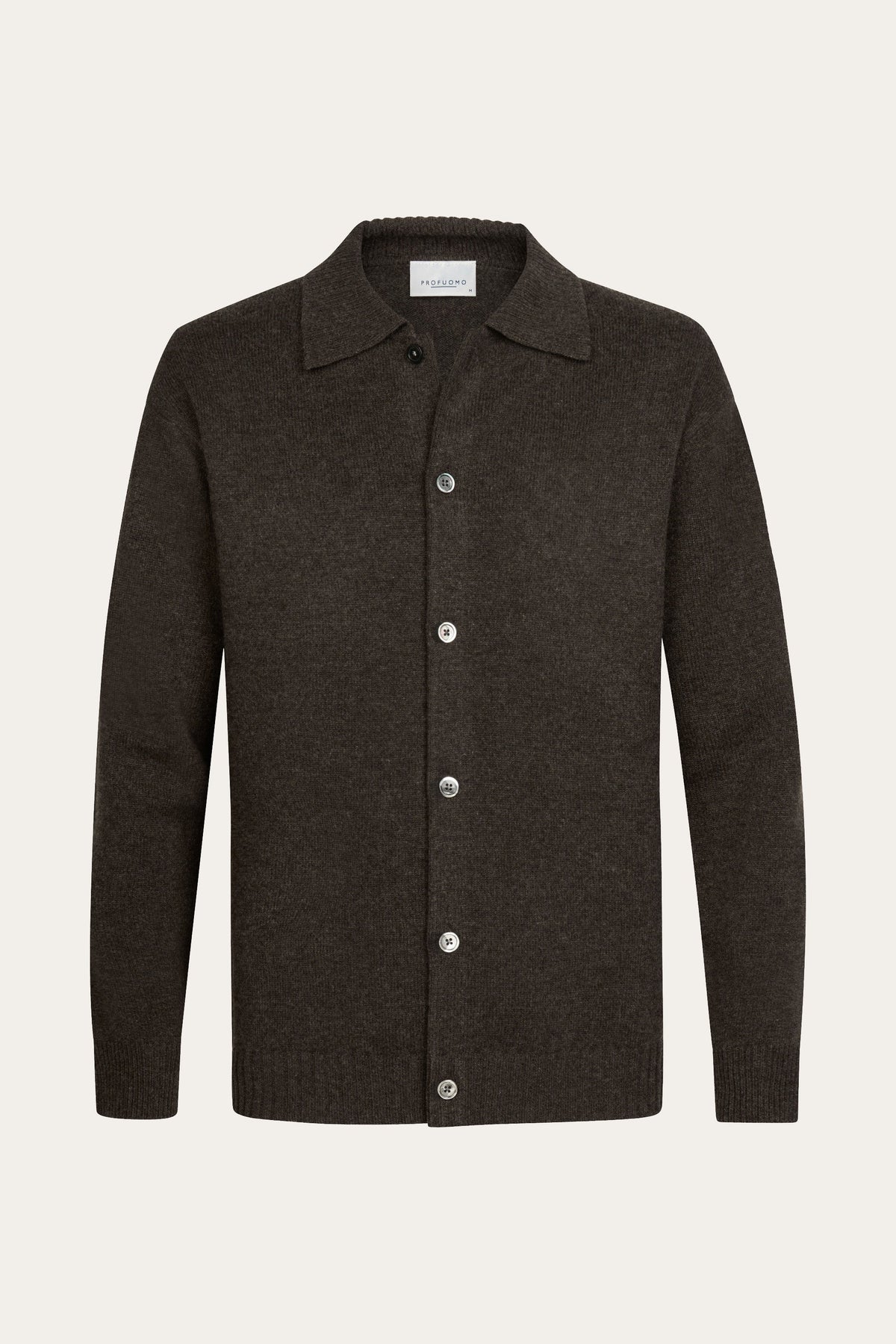 Donkerbruine soft wollen cardigan