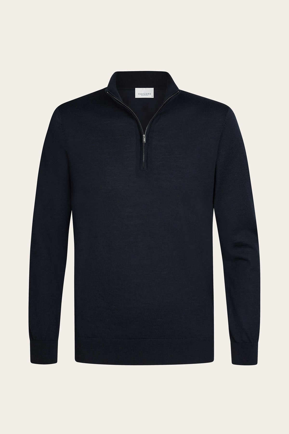 Navy merino half zip