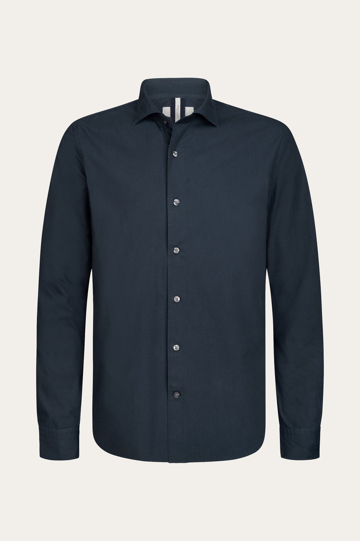 Navy soft casual overhemd
