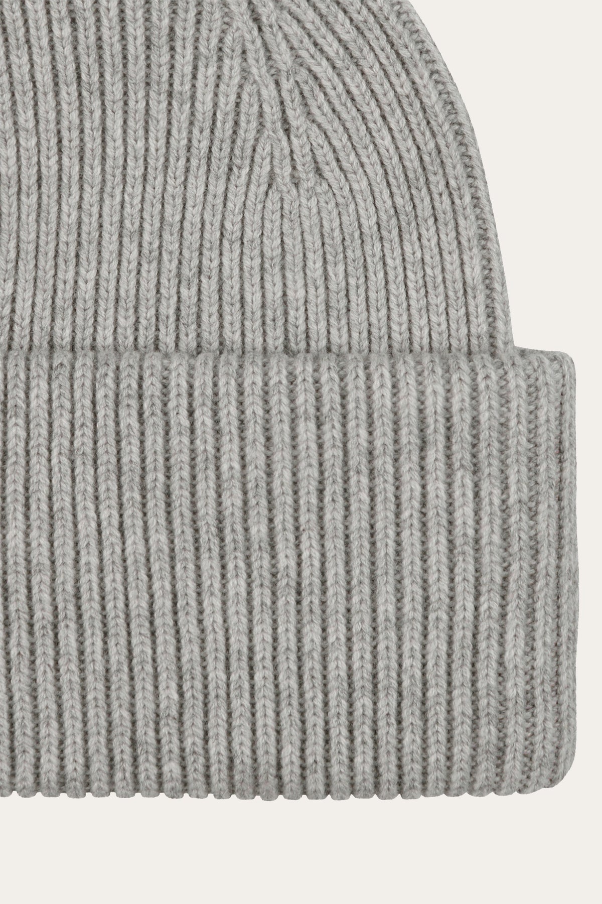 Grijze wol knitted beanie