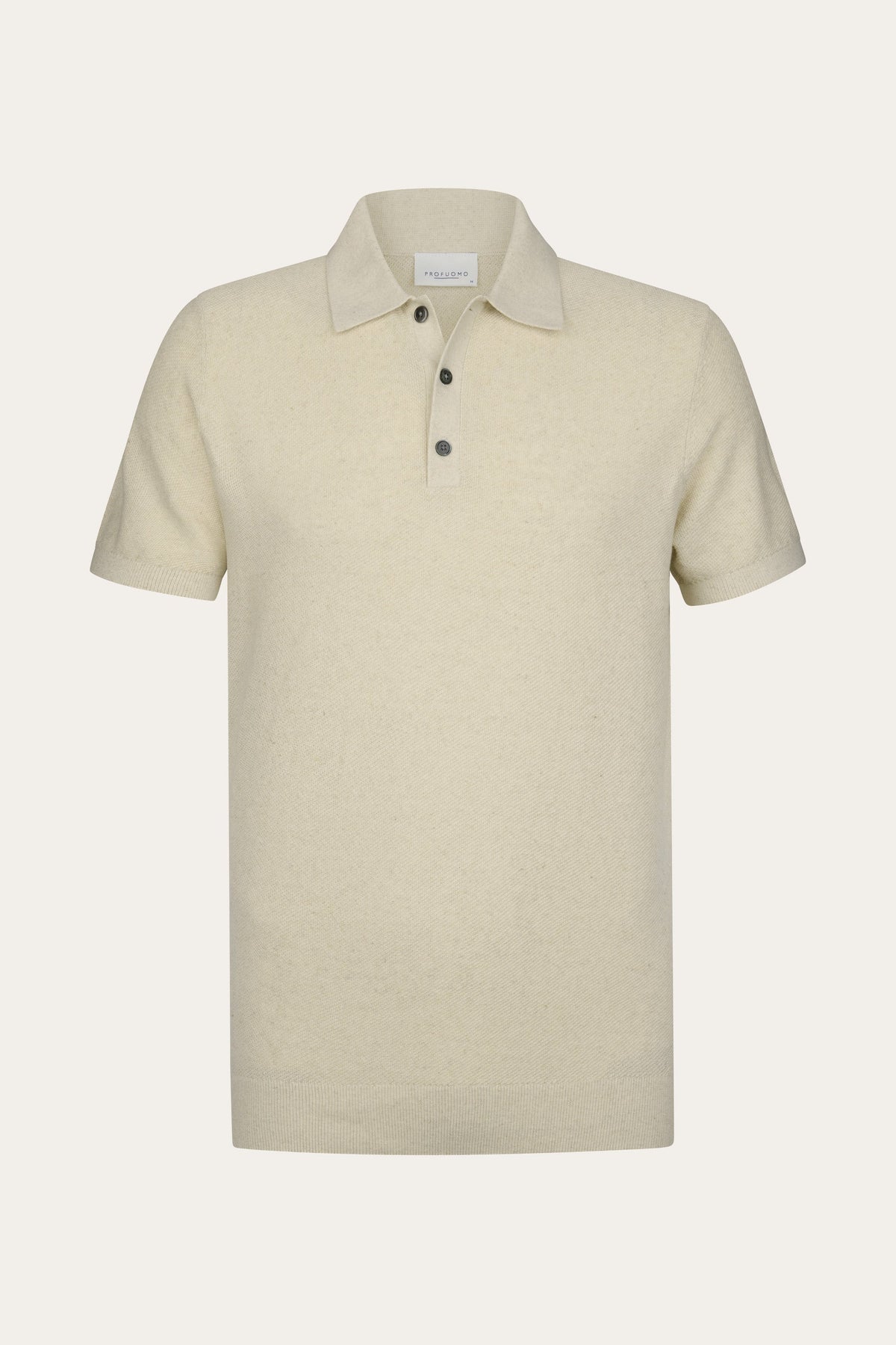 Off-white katoen-linnen polo