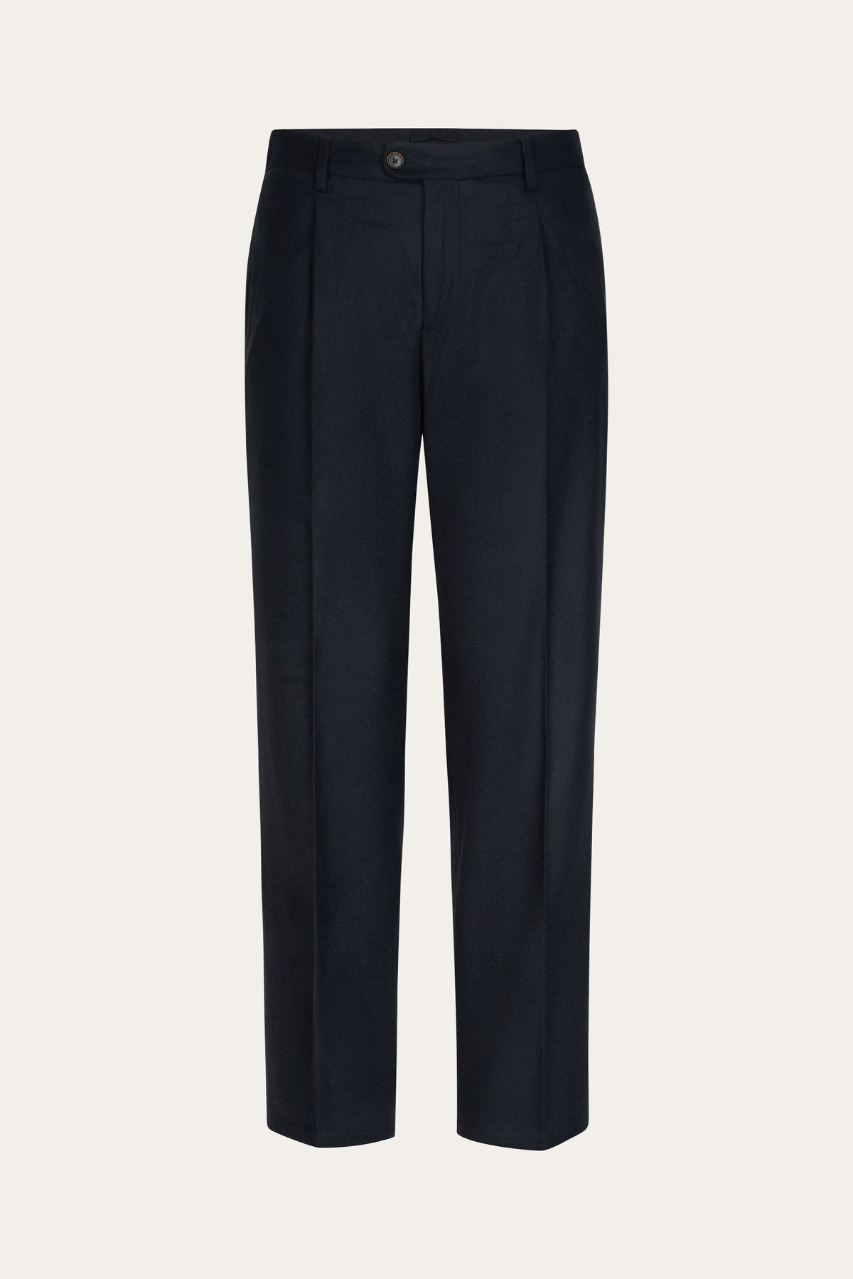 Navy melton wollen broek