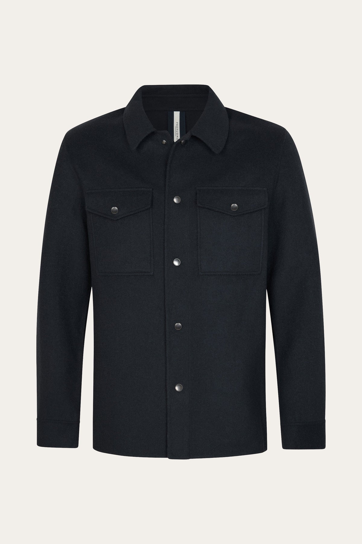 Navy press button overshirt