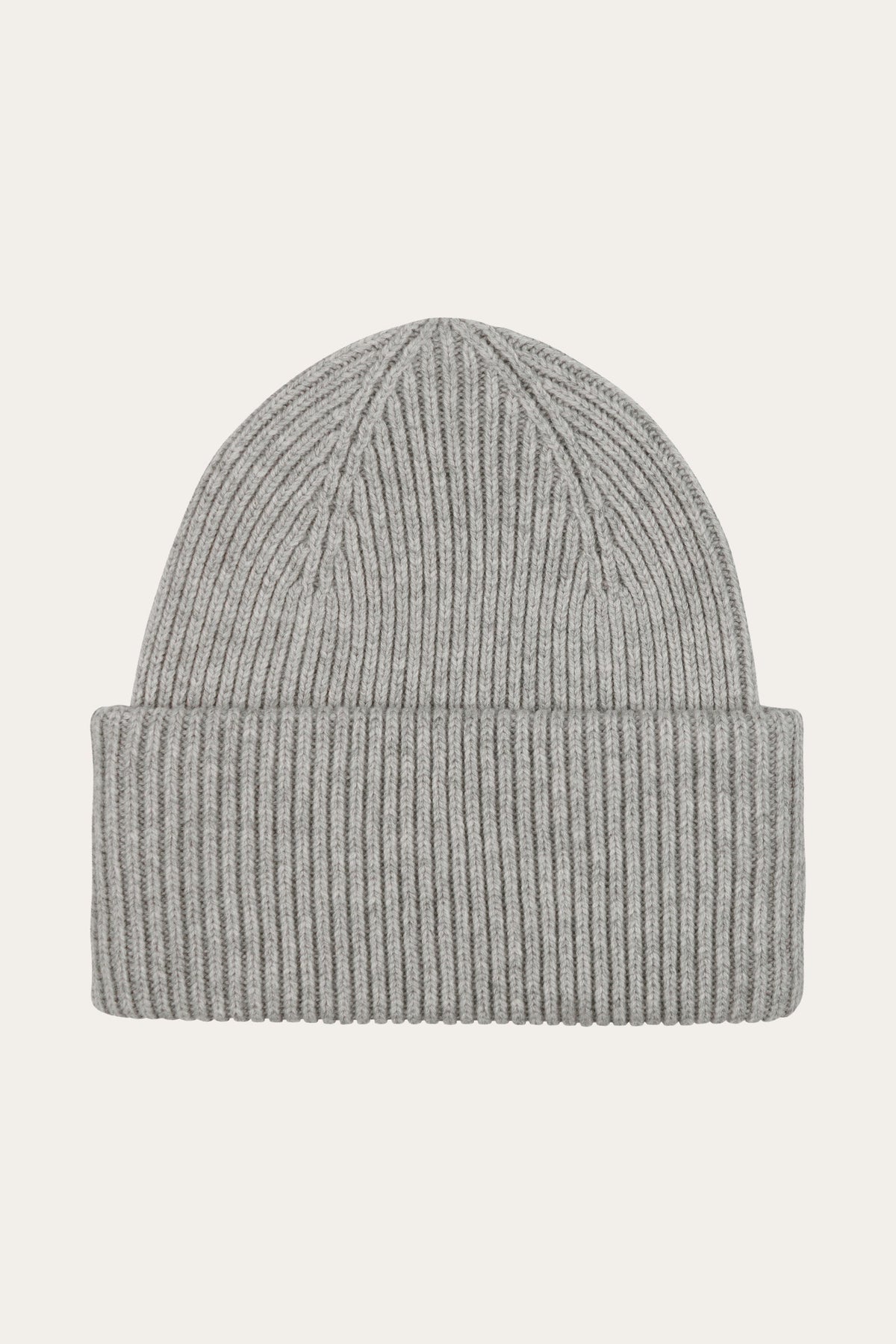 Grijze wol knitted beanie