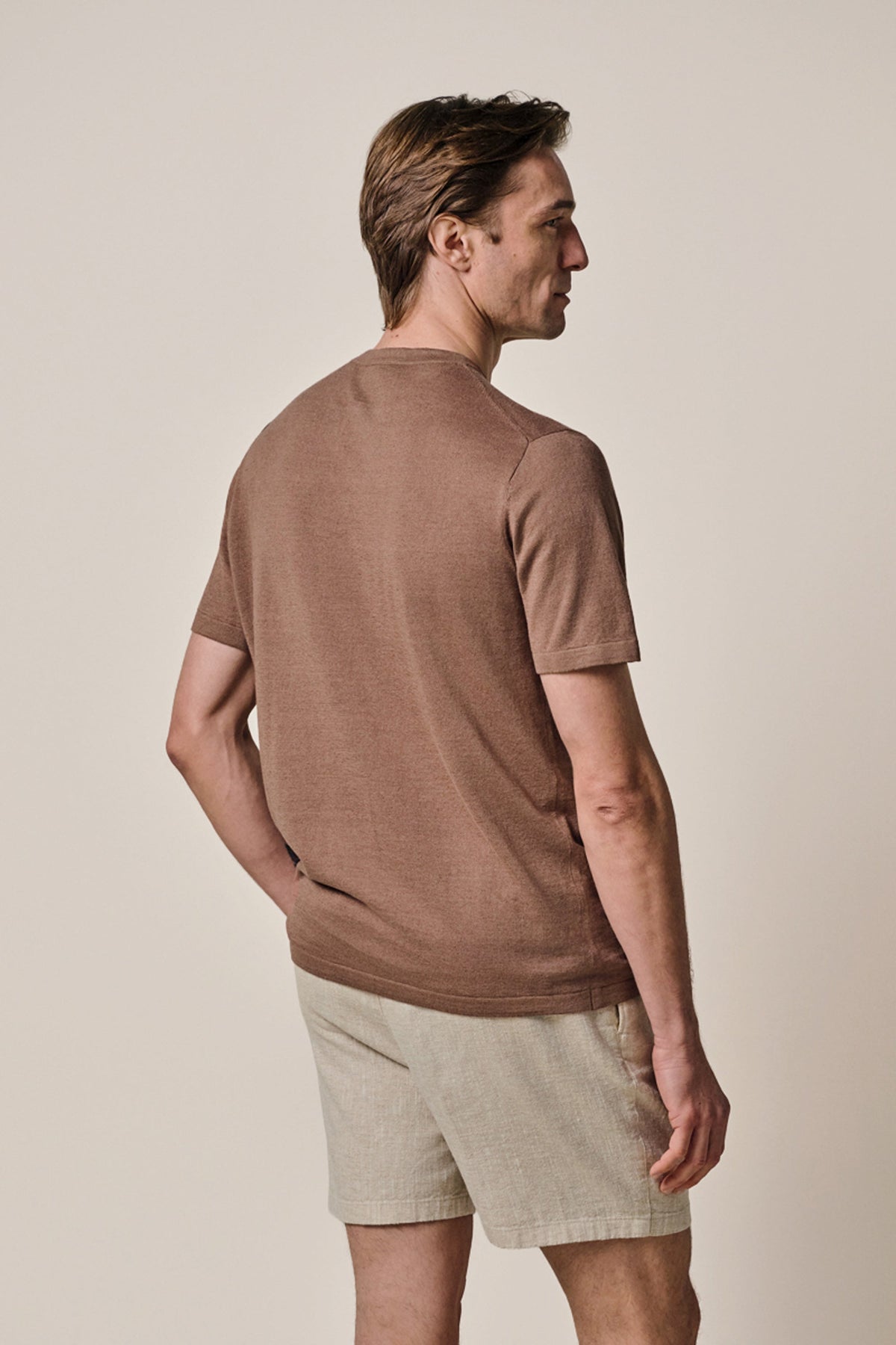 Clay linnen katoenen t-shirt