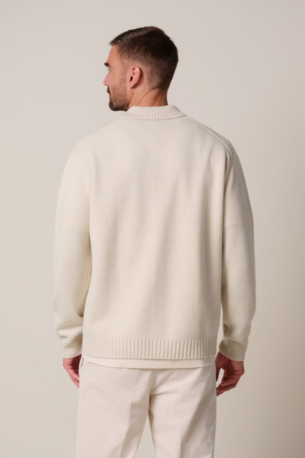 Zand soft wollen cardigan