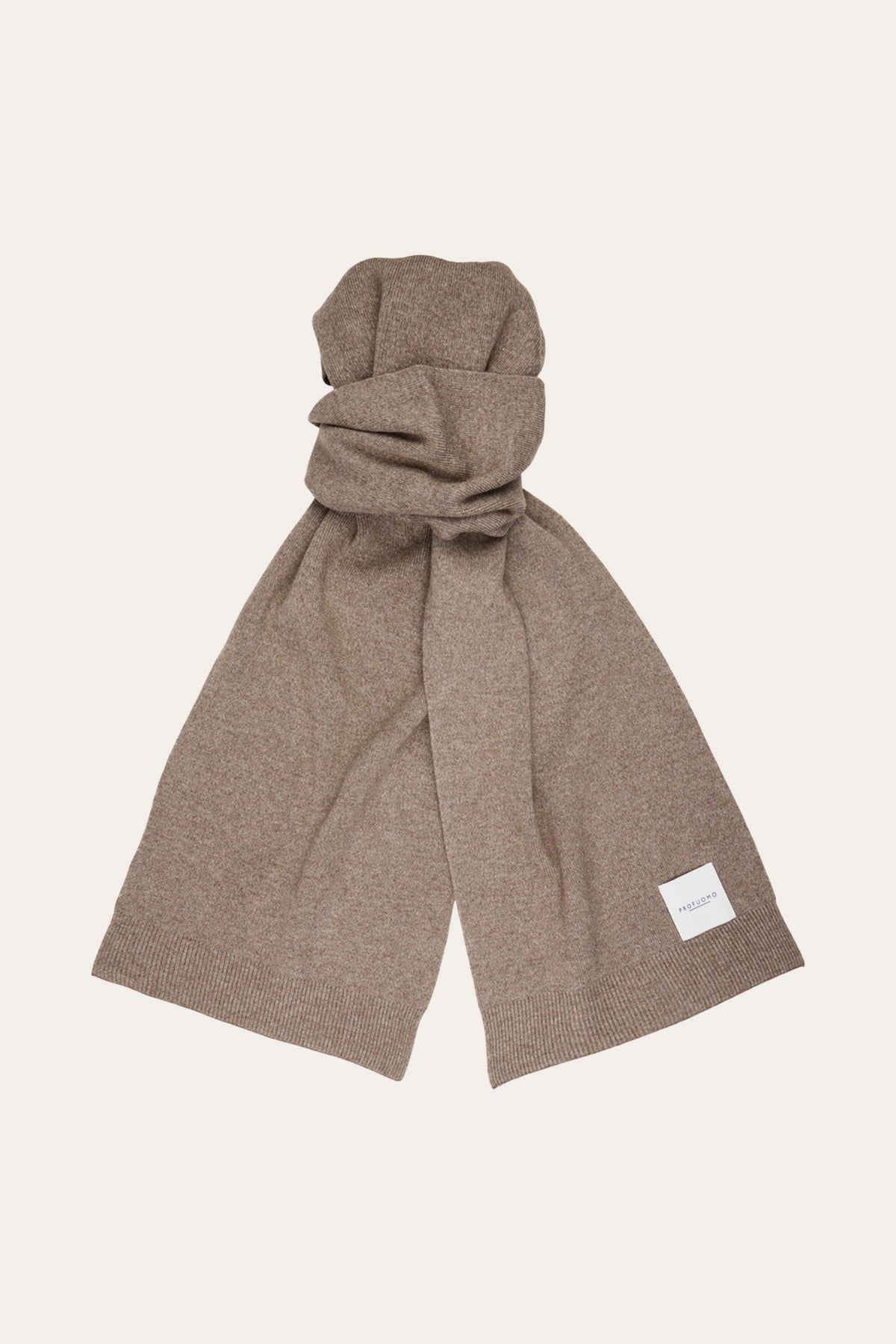 Bruine wol knitted sjaal