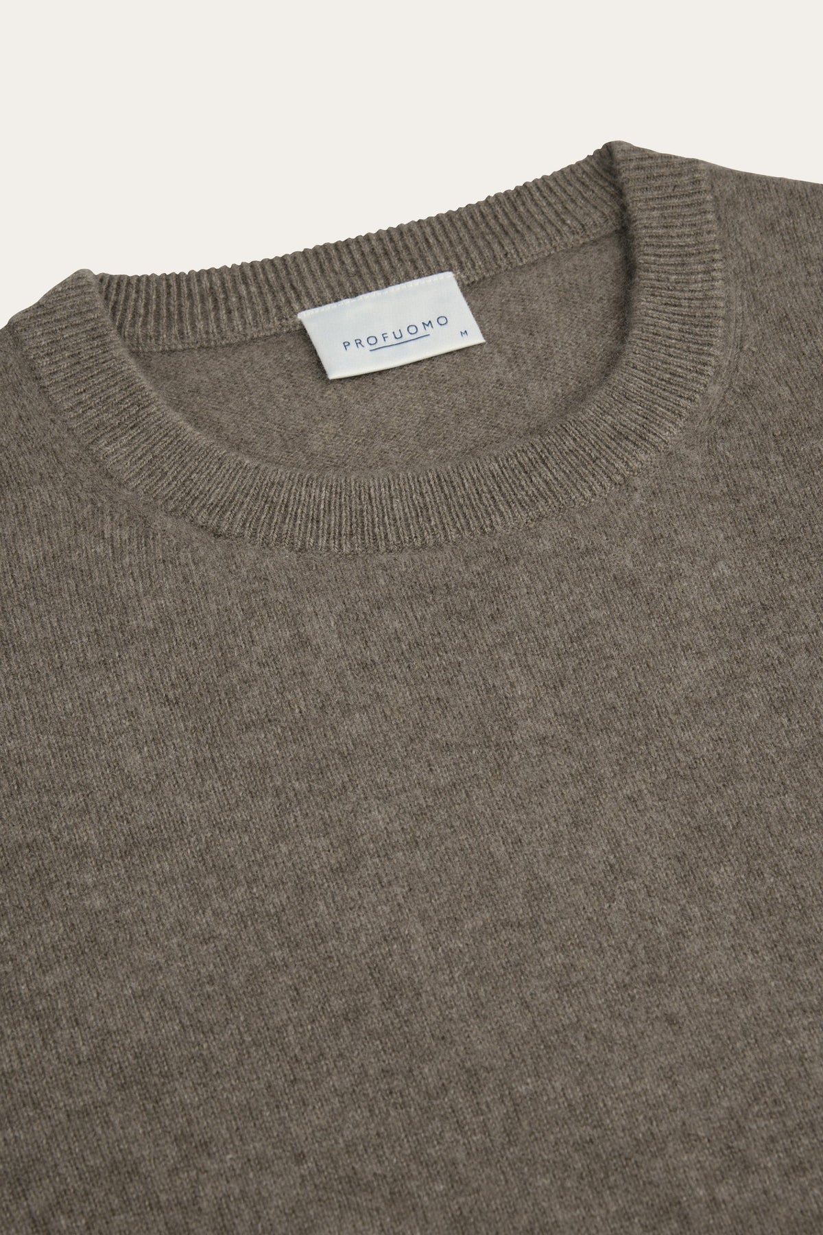 Beige cashmere crewneck