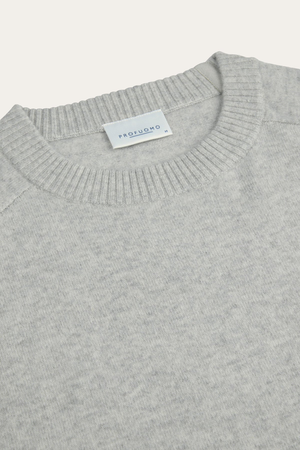 Grijze soft wollen crewneck
