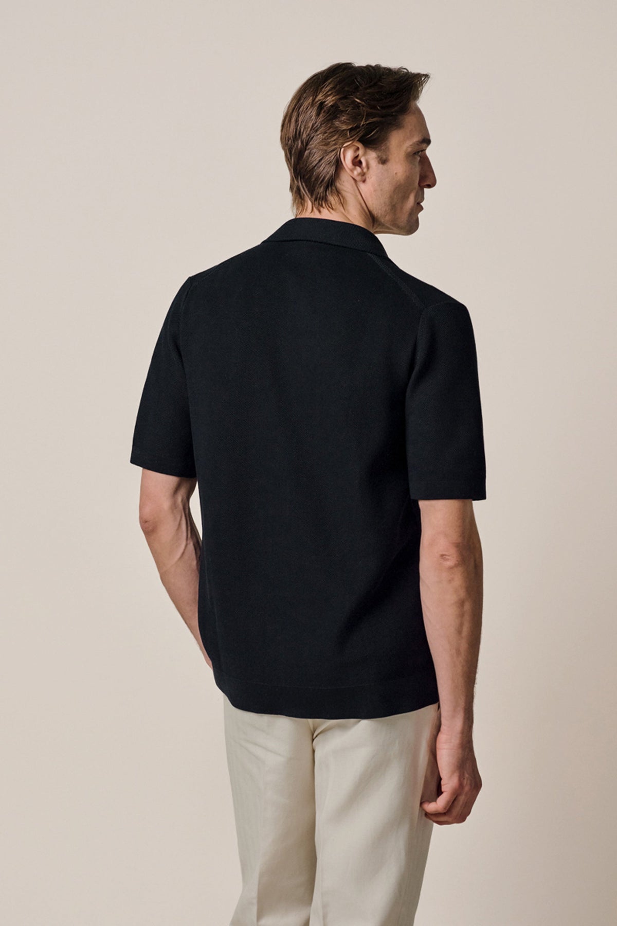 Navy Aero Ease camp button polo
