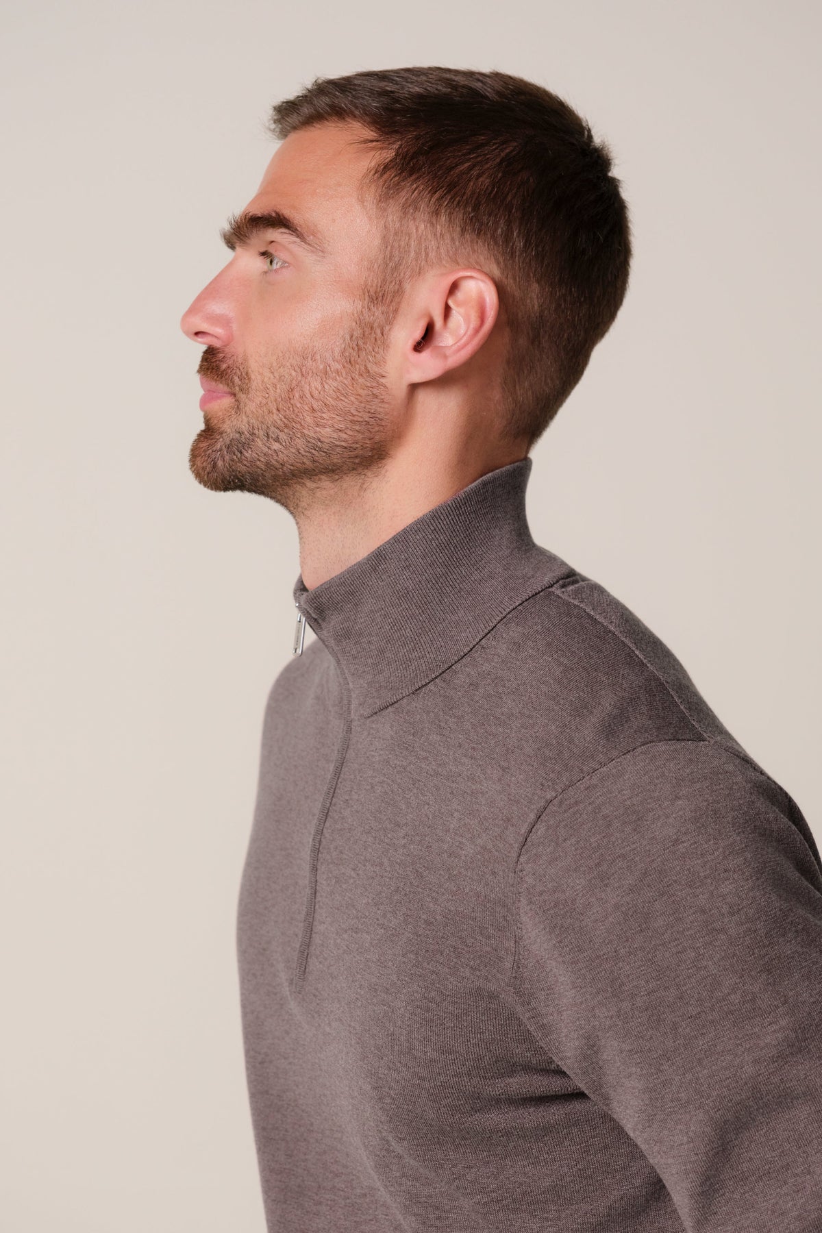 Aubergine Luxury Basic half zip