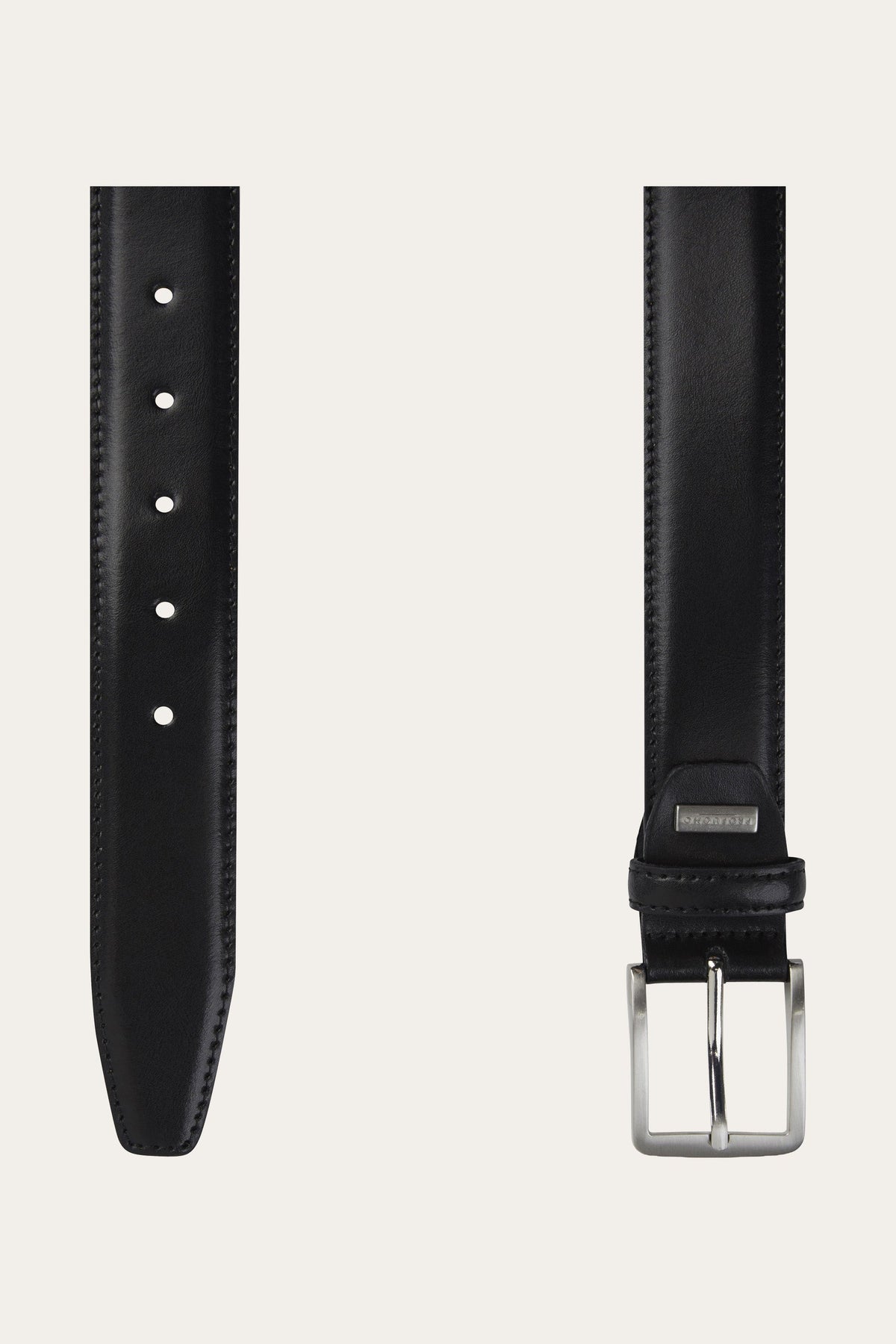 Zwarte lederen riem