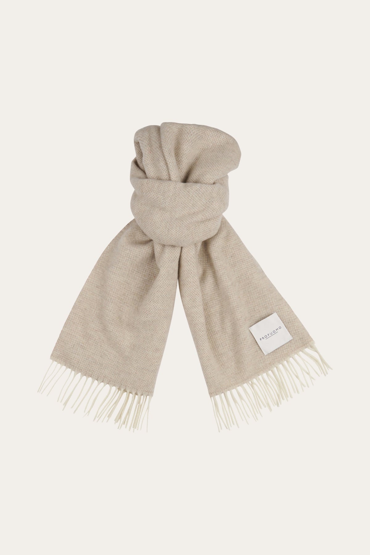 Beige wollen sjaal