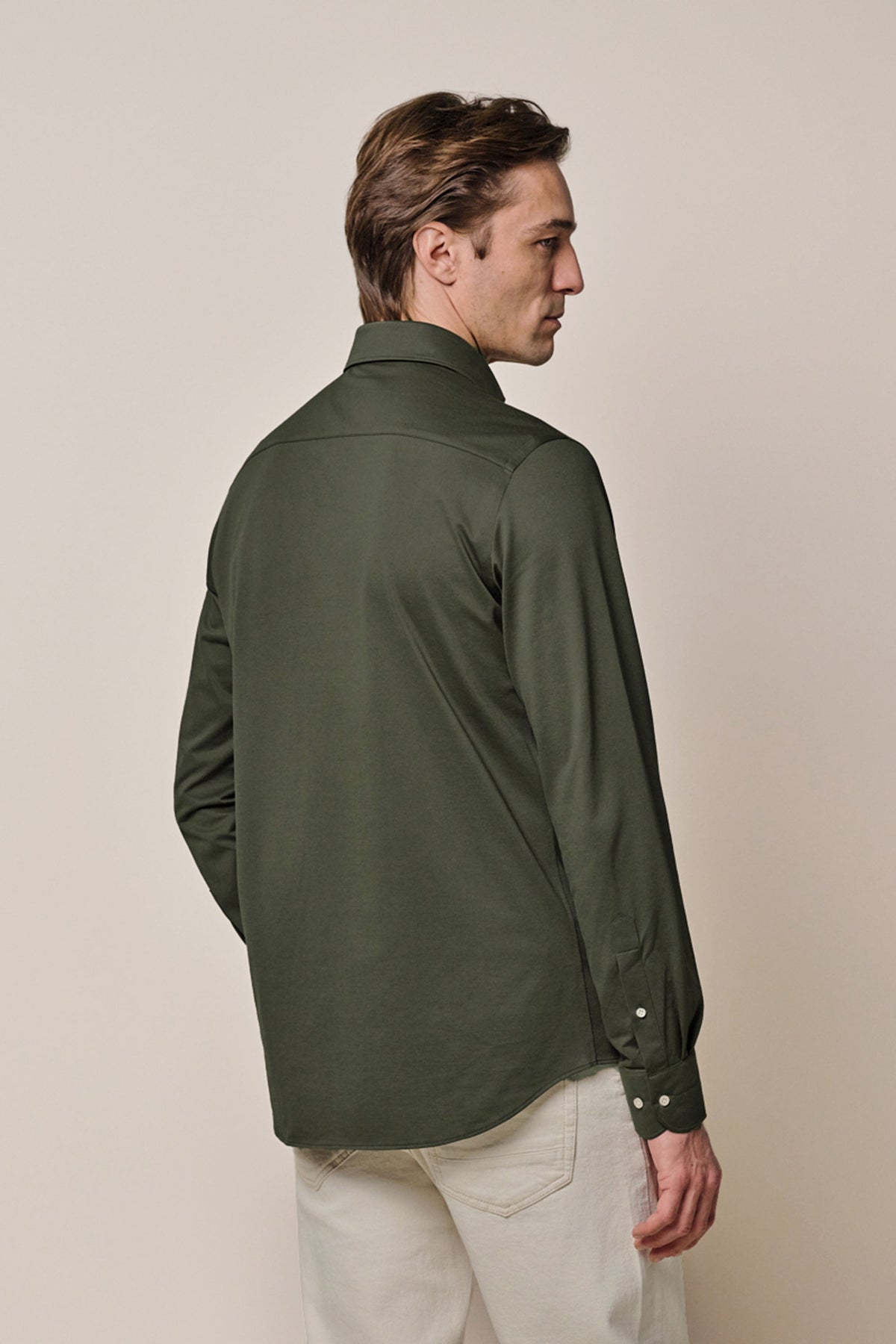 Groen Japanese knitted overhemd