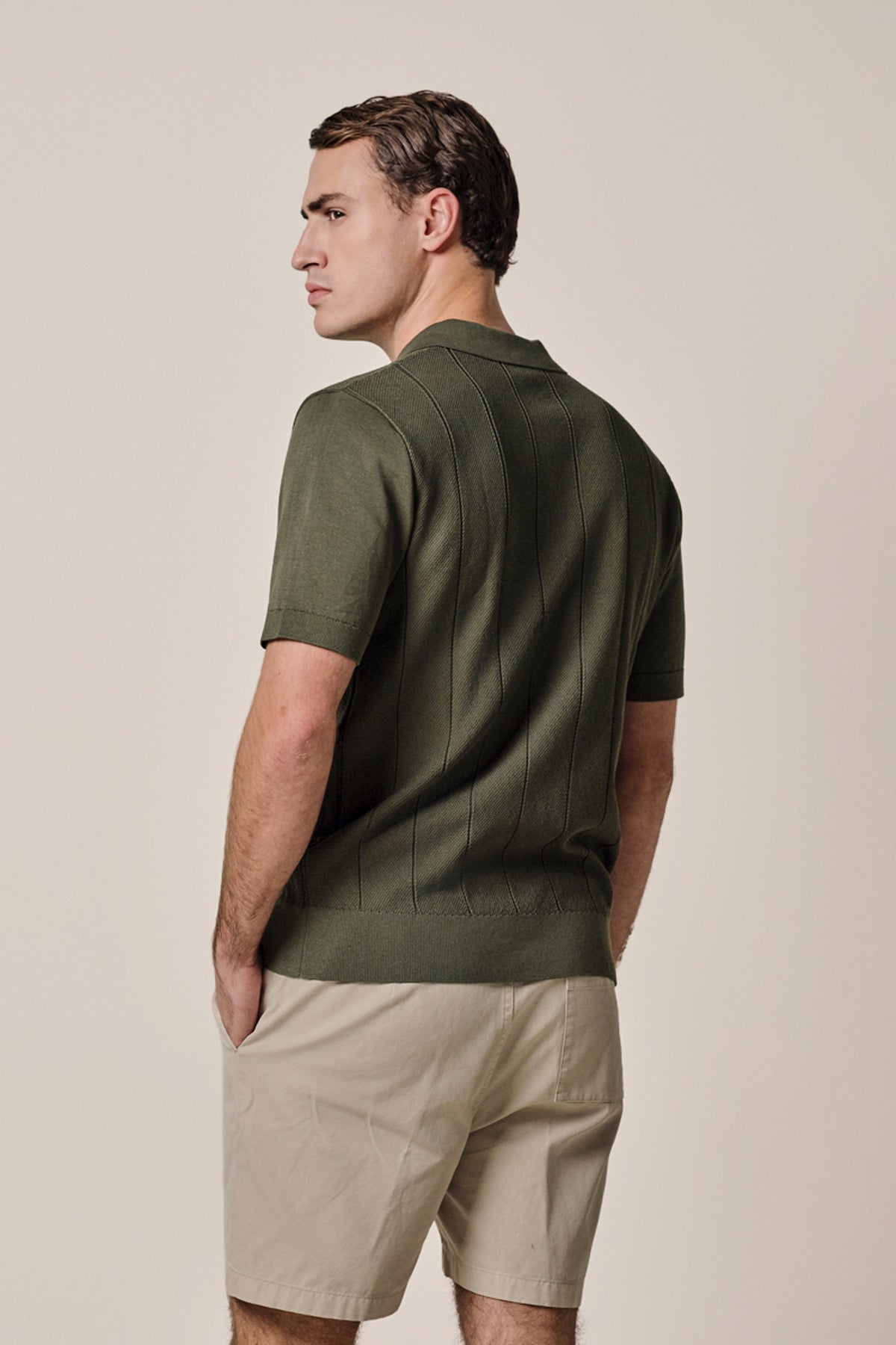 Groene Aero Ease gestreepte polo