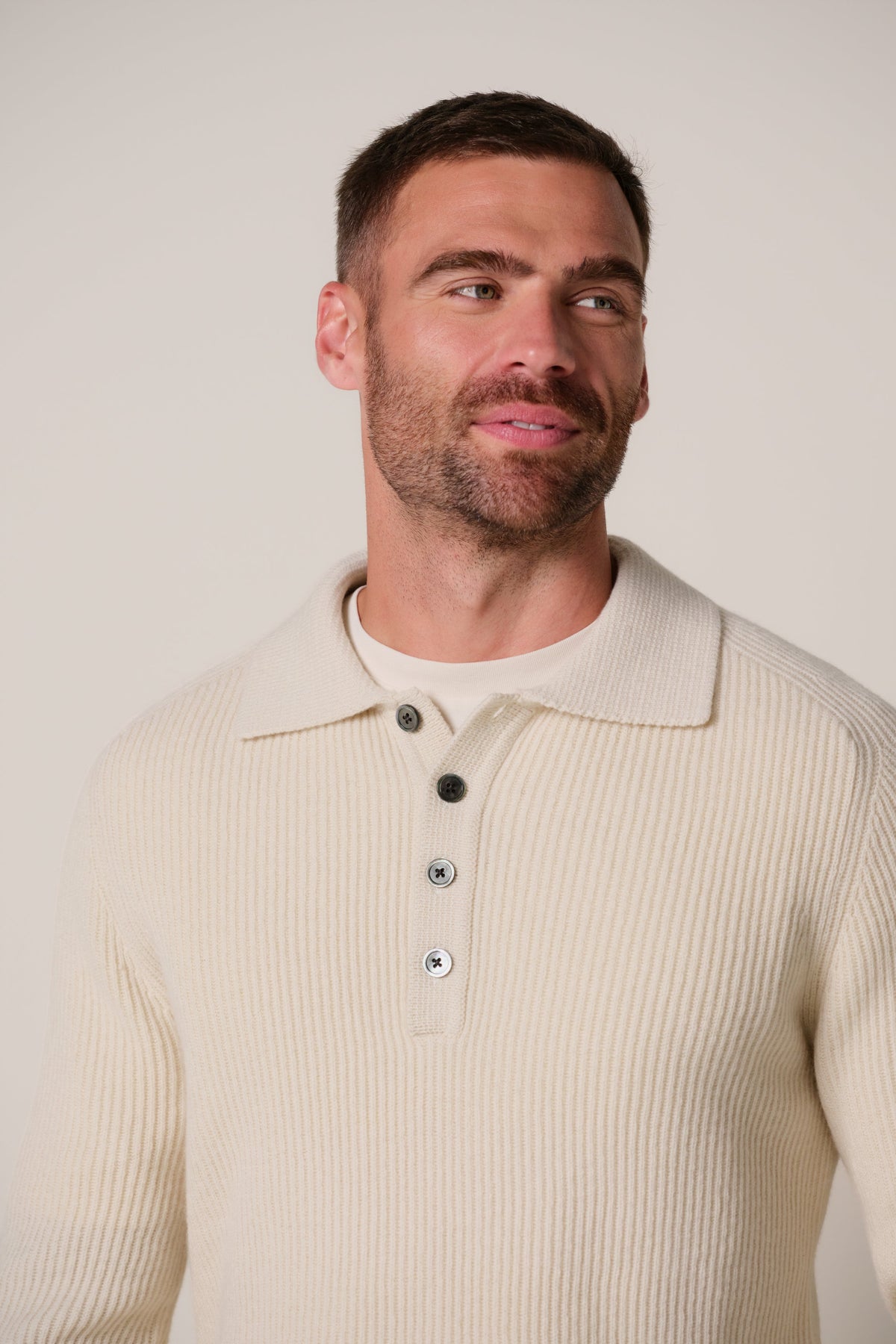 Zand heavy wollen polo