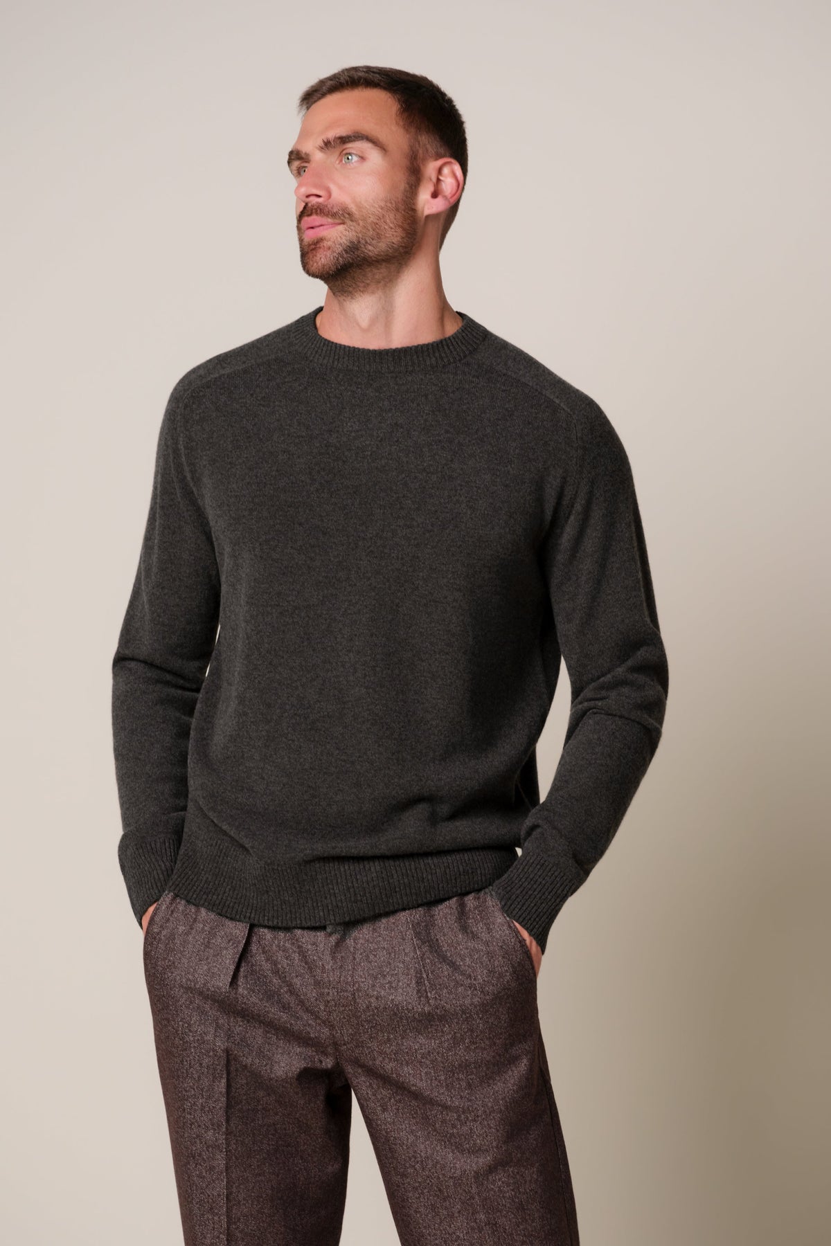Bruine soft wollen crewneck