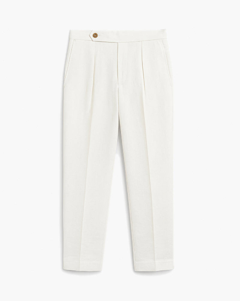 Men’s Pleated Linen Trousers