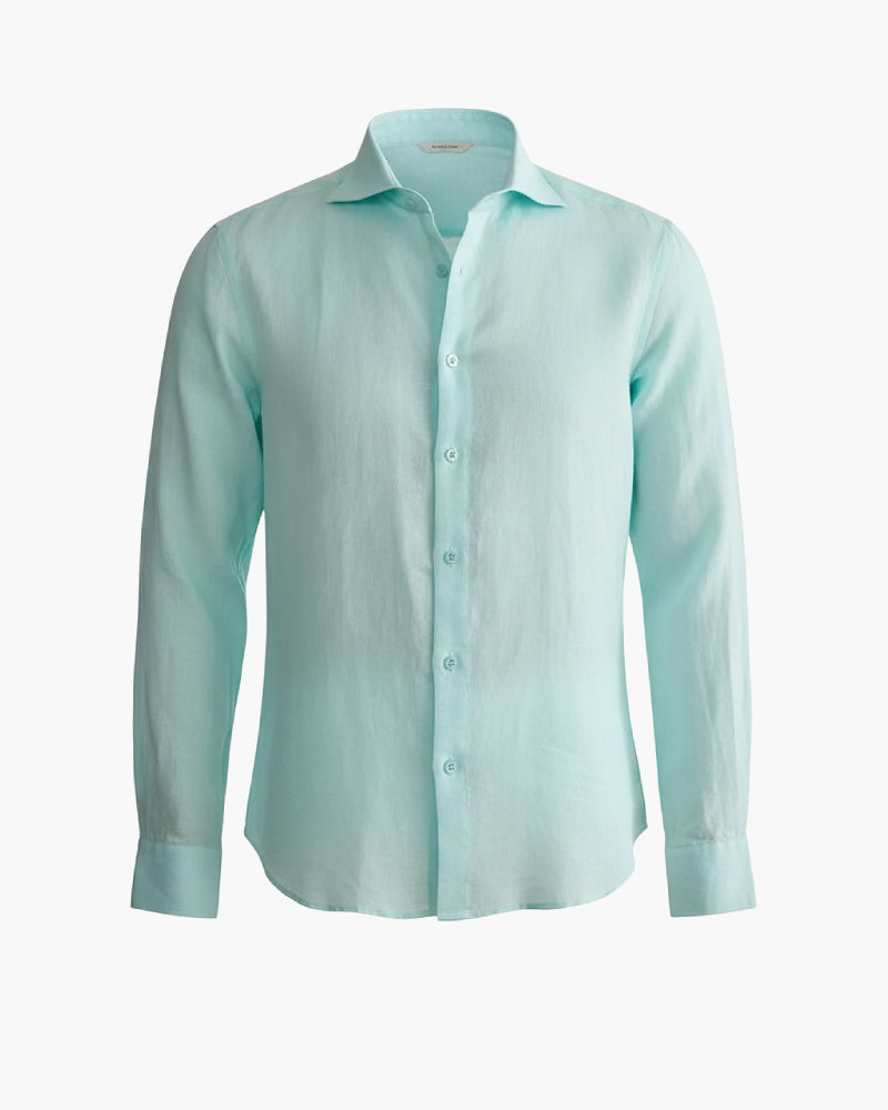 Green Linen Men's Shirt