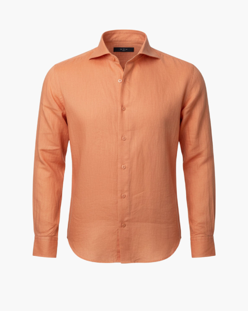 Orange Linen Men’s Shirt