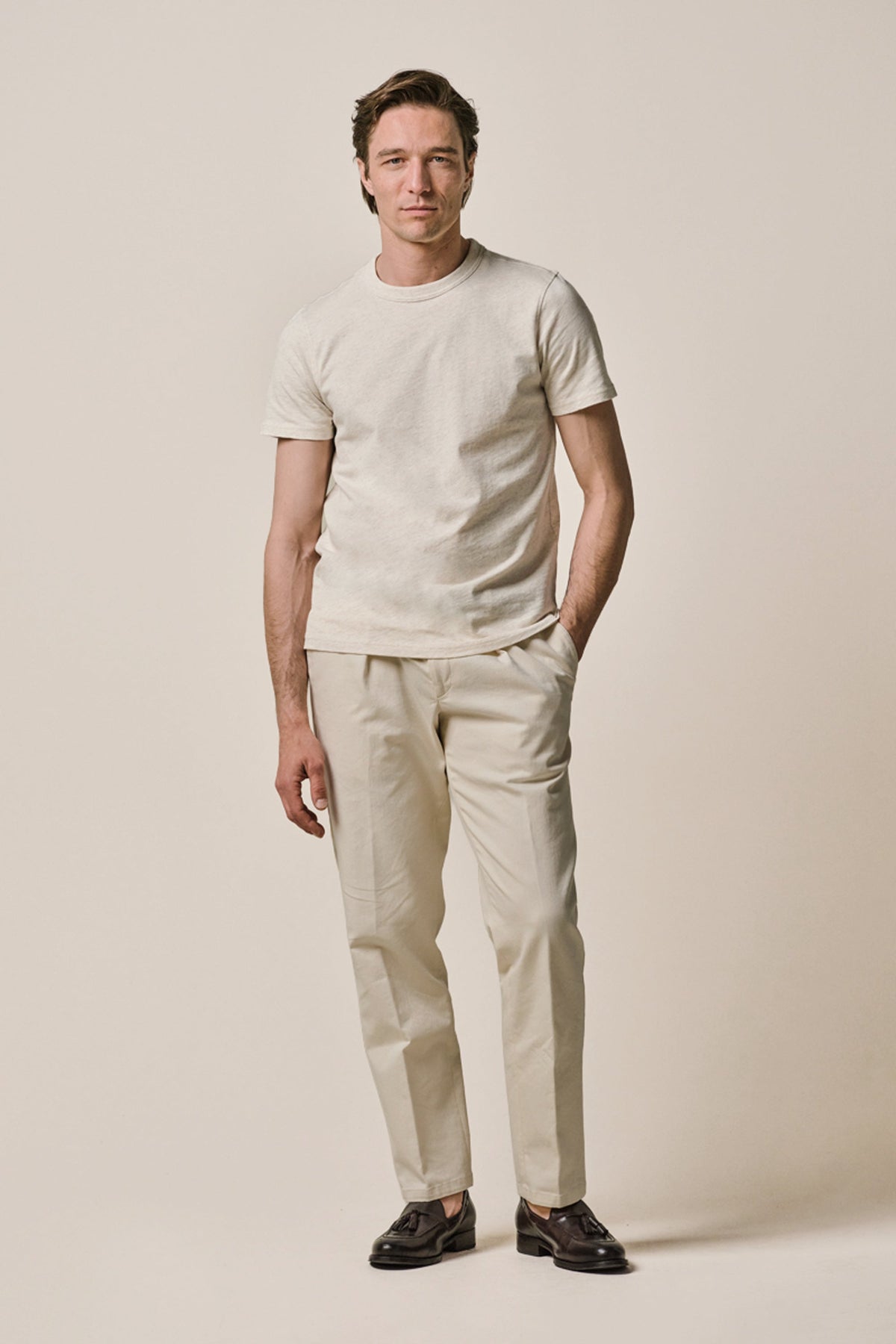 Beige melange T-shirt