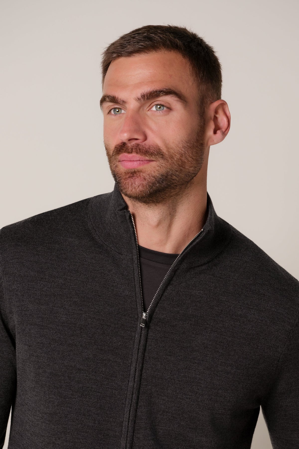 Bruine merino full zip vest