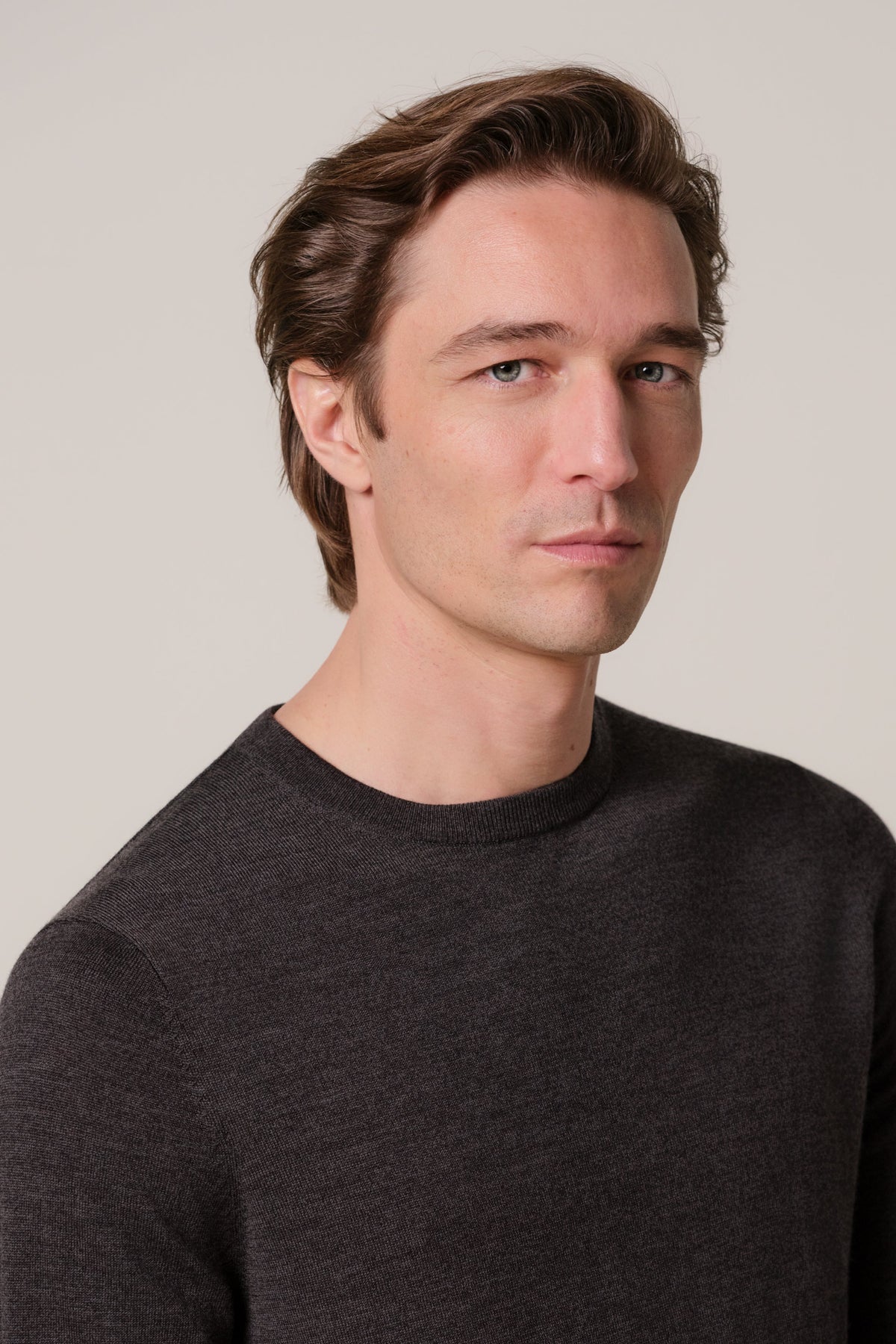 Bruine merino crewneck
