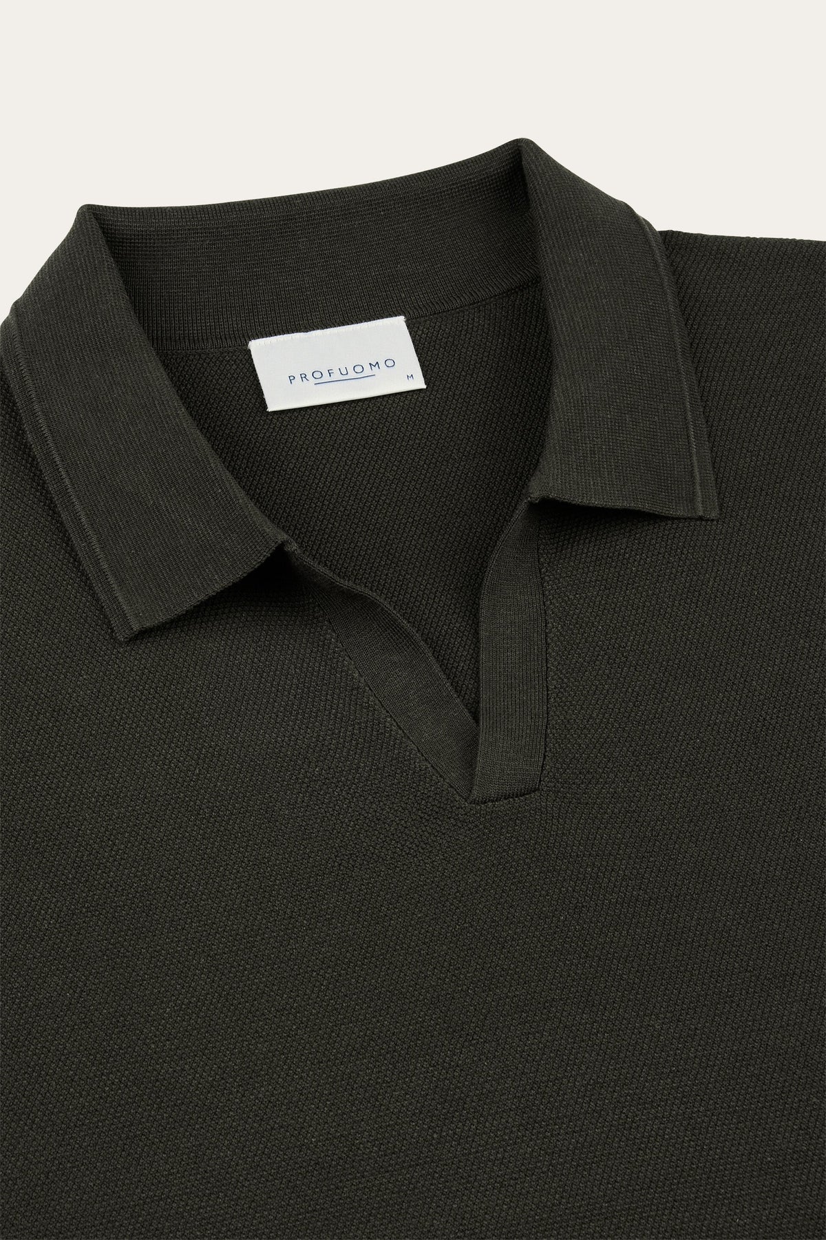 Donkerbruine Luxury Basic polo open kraag