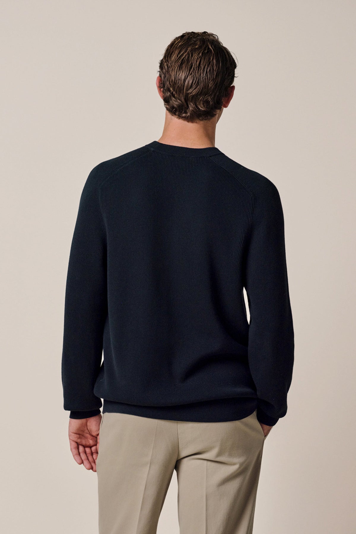 Navy katoenen crewneck