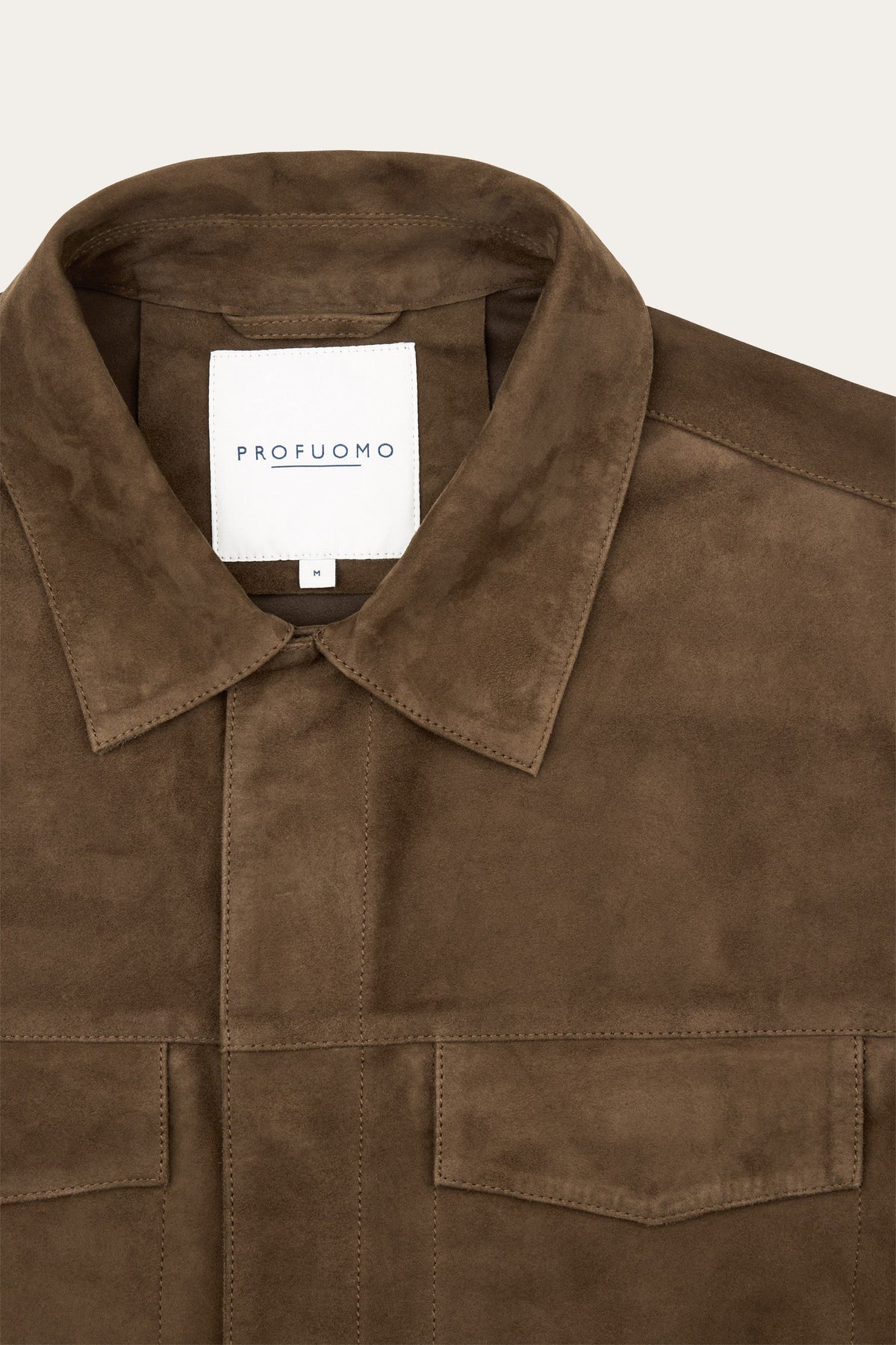 Bruin suede overshirt