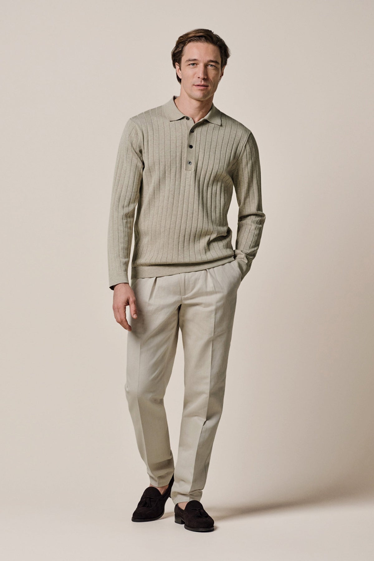 Beige Aero Ease polo