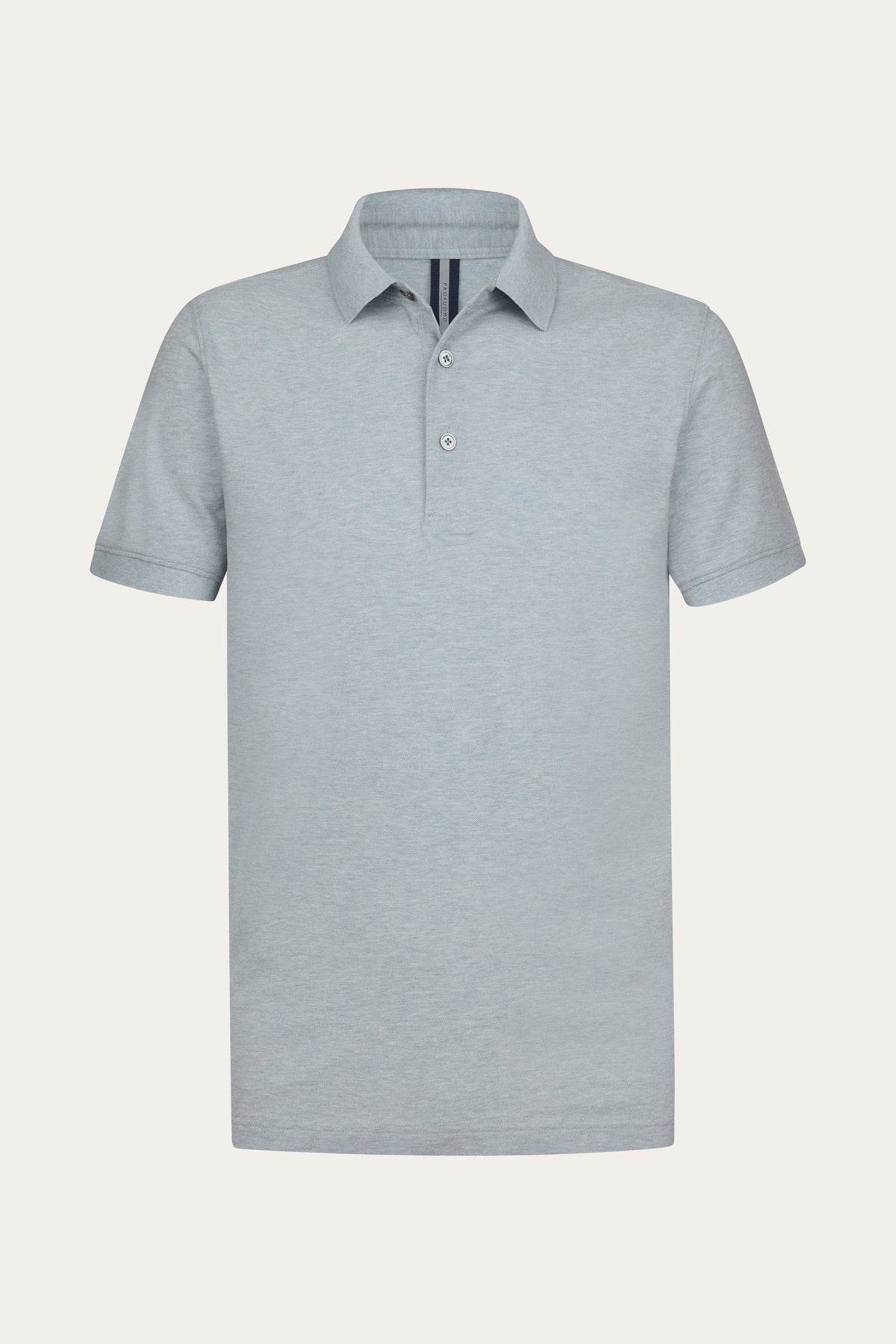 Lichtblauwe stretch piqué polo