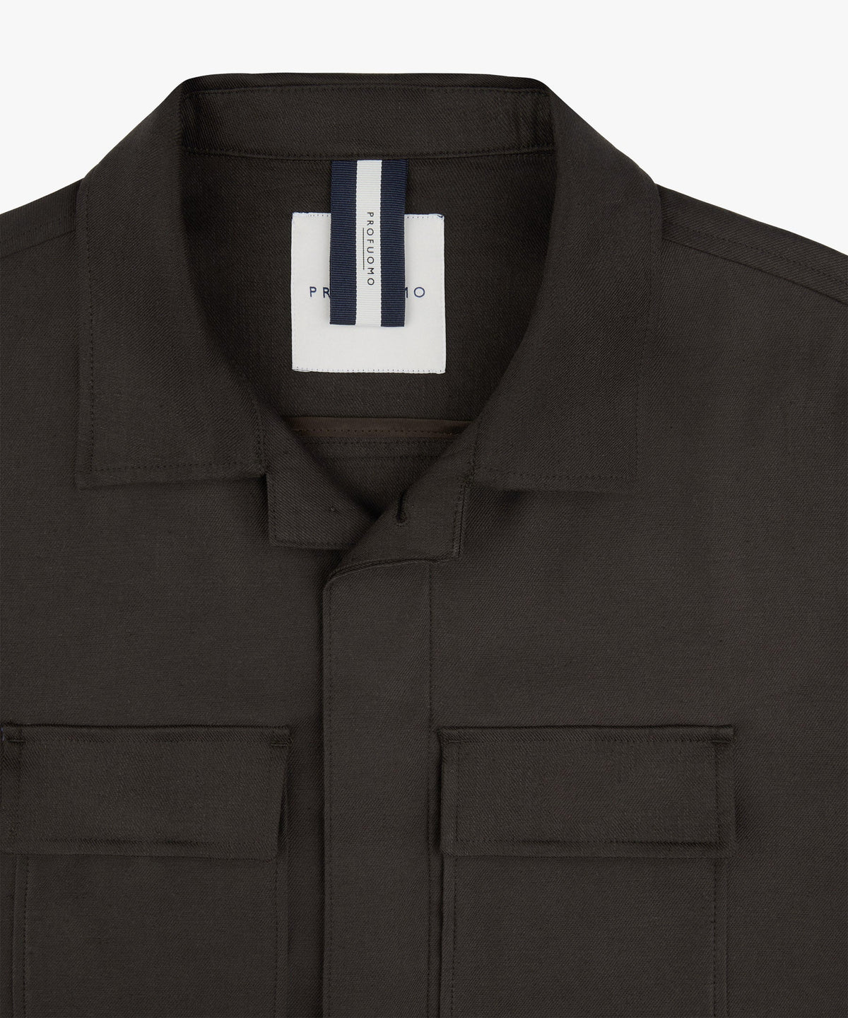 Donkerbruine linnen katoen overshirt