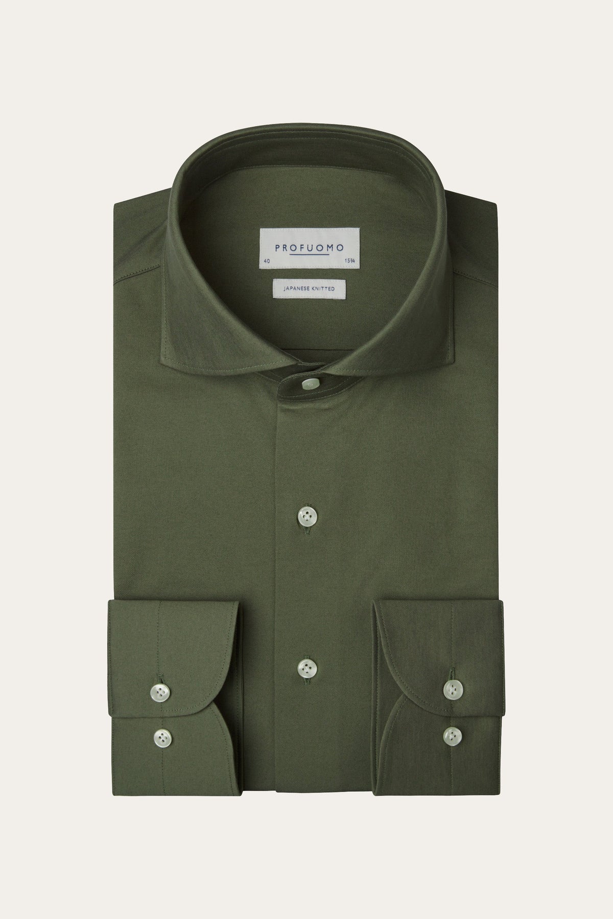 Groen Japanese knitted overhemd