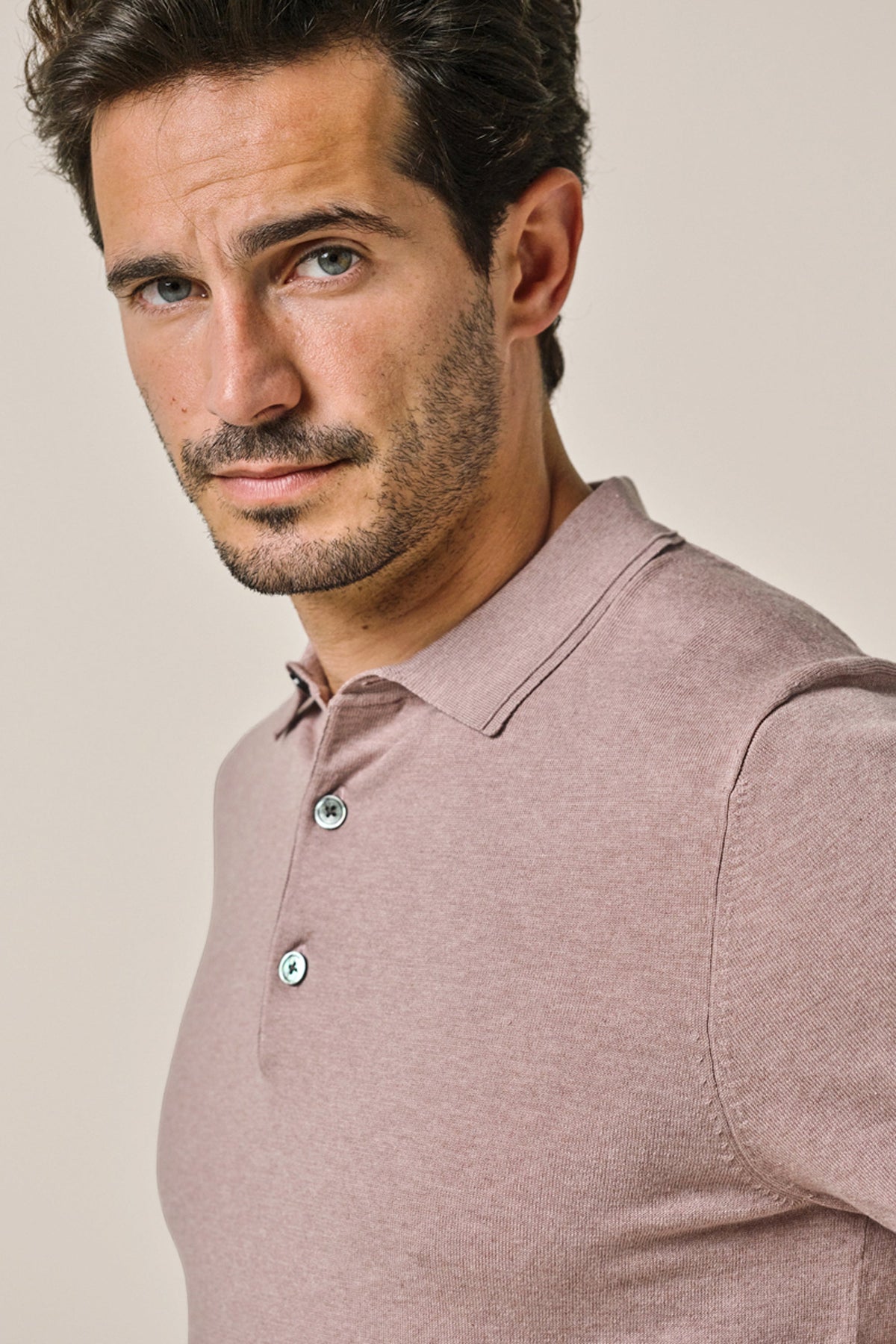 Donkerroze Luxury Basic polo