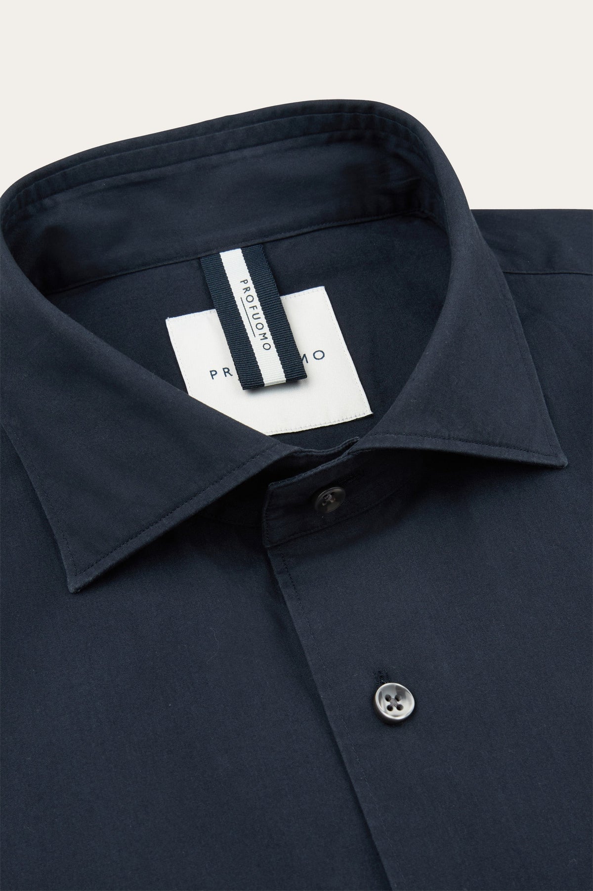 Navy soft casual overhemd