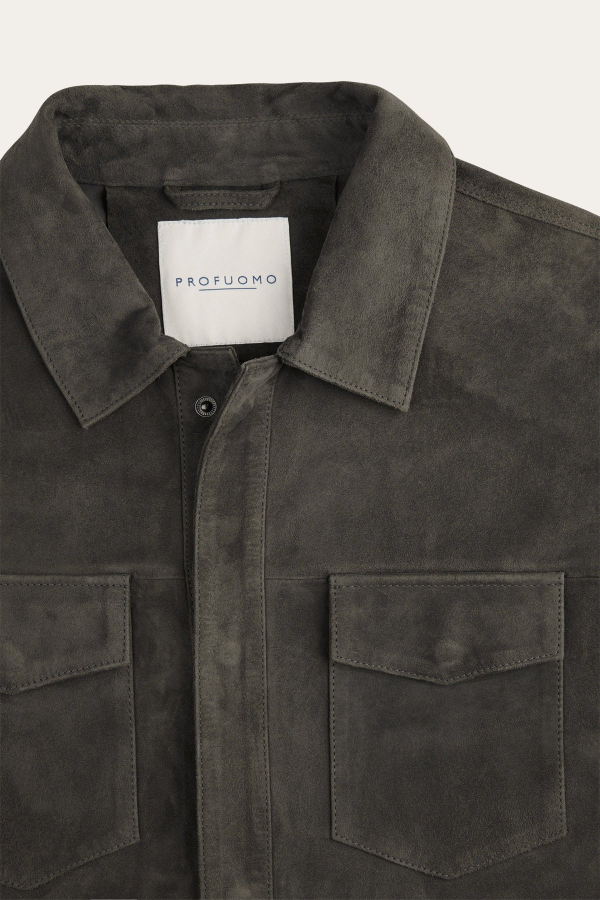 Taupe suede overshirt
